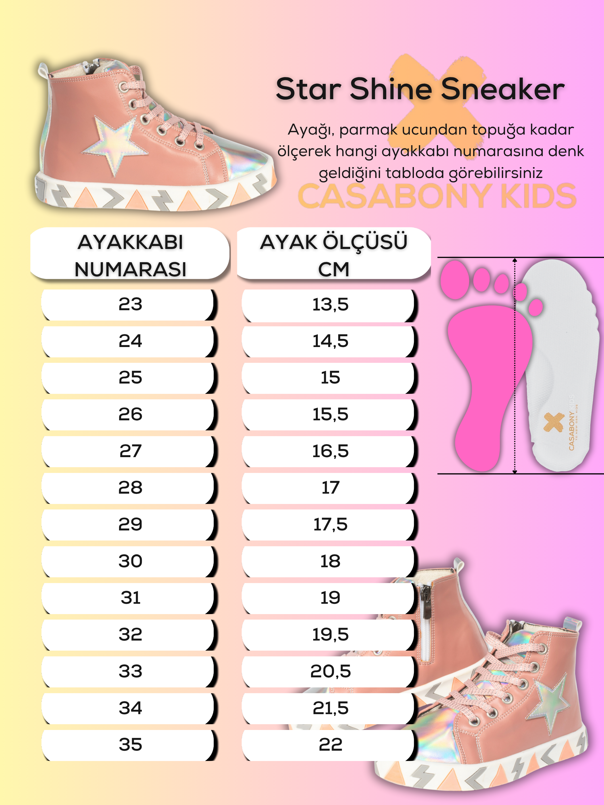 Star Shine Somon Kız Çocuk Sneakers