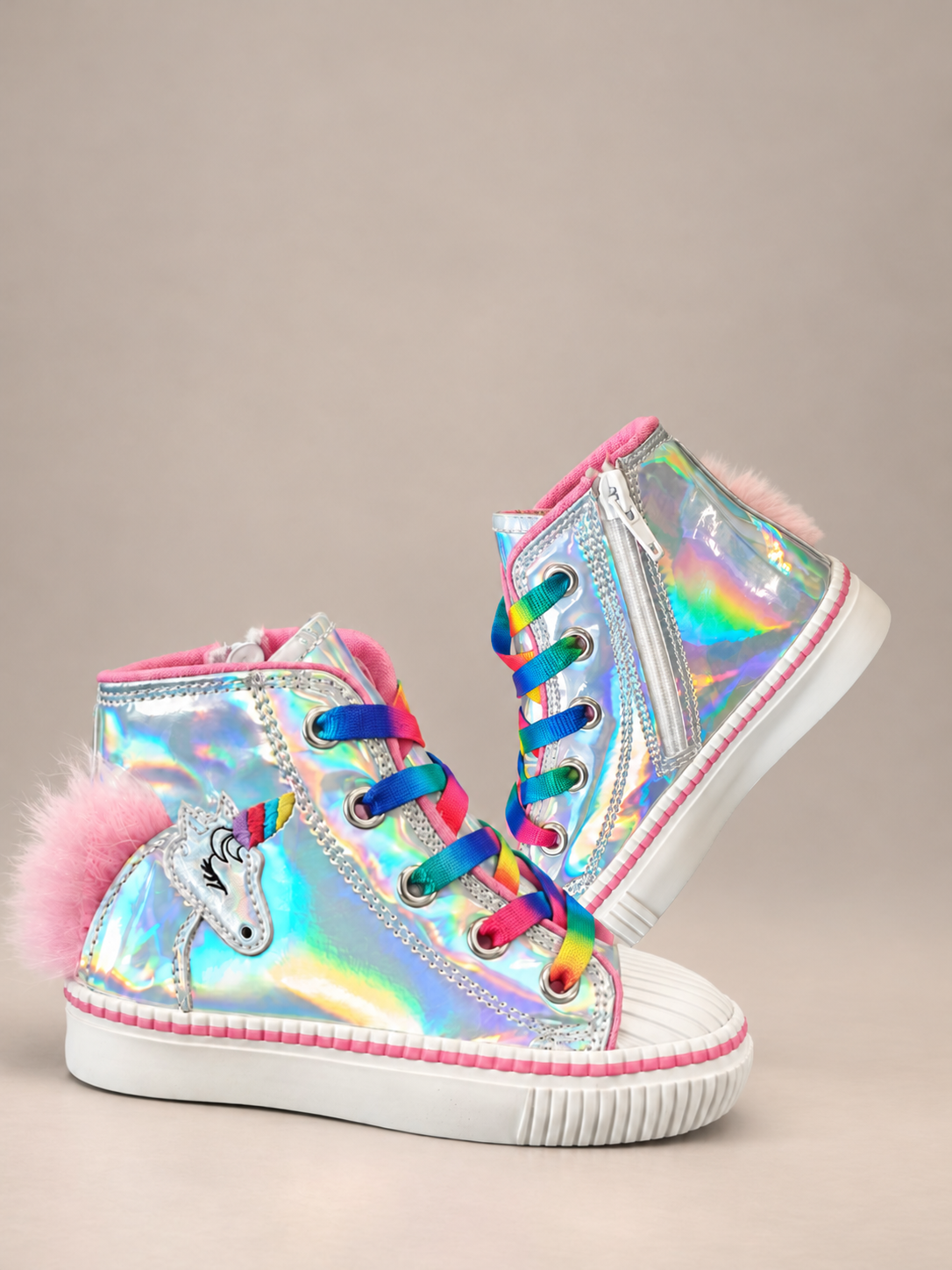 Unicorn New Hologram Fermuarlı Kız Sneaker