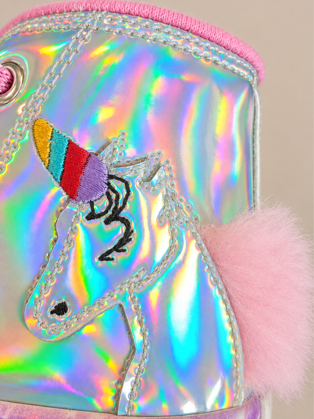 Unicorn New Hologram Fermuarlı Kız Sneaker