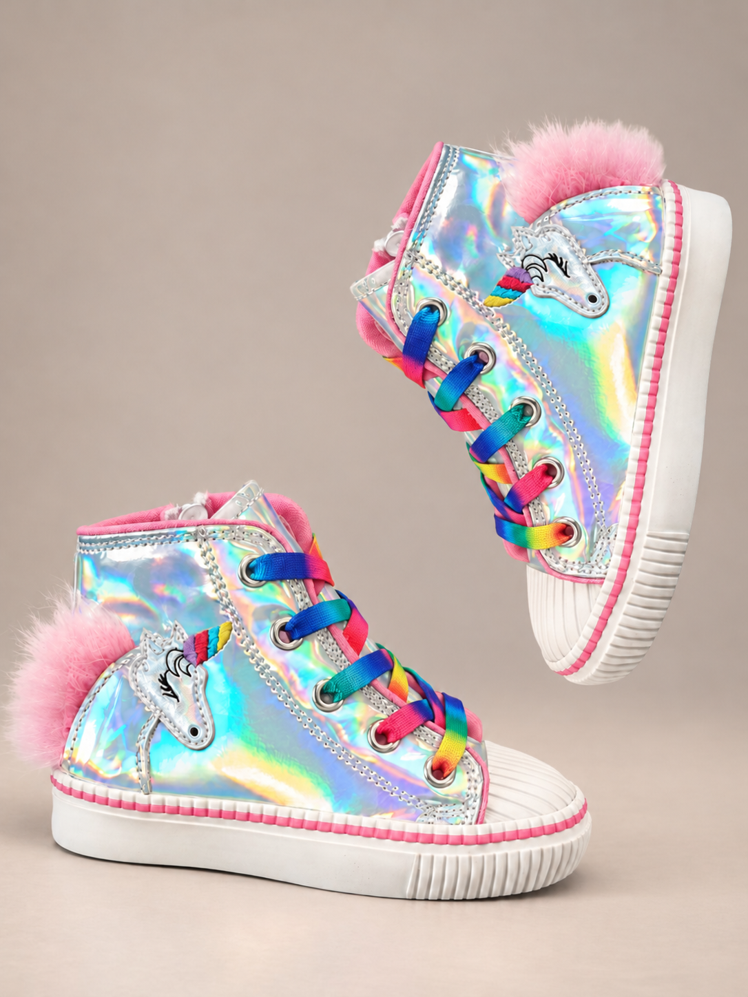 Unicorn New Hologram Fermuarlı Kız Sneaker