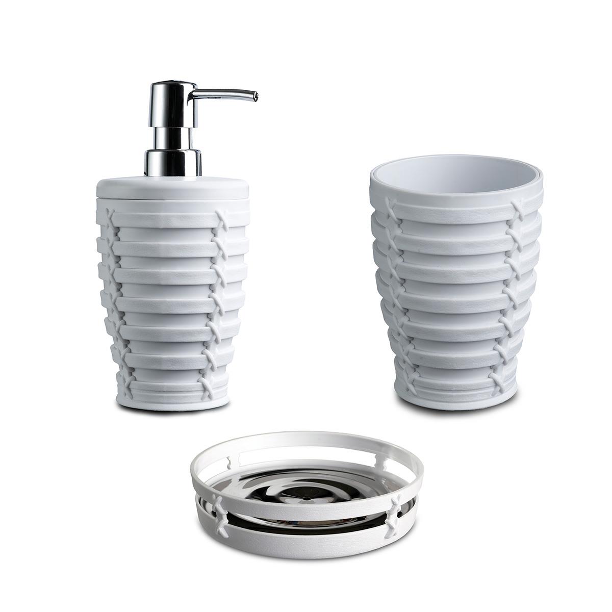 PRİMANOVA PALM 5Lİ BANYO SETİ BEYAZ