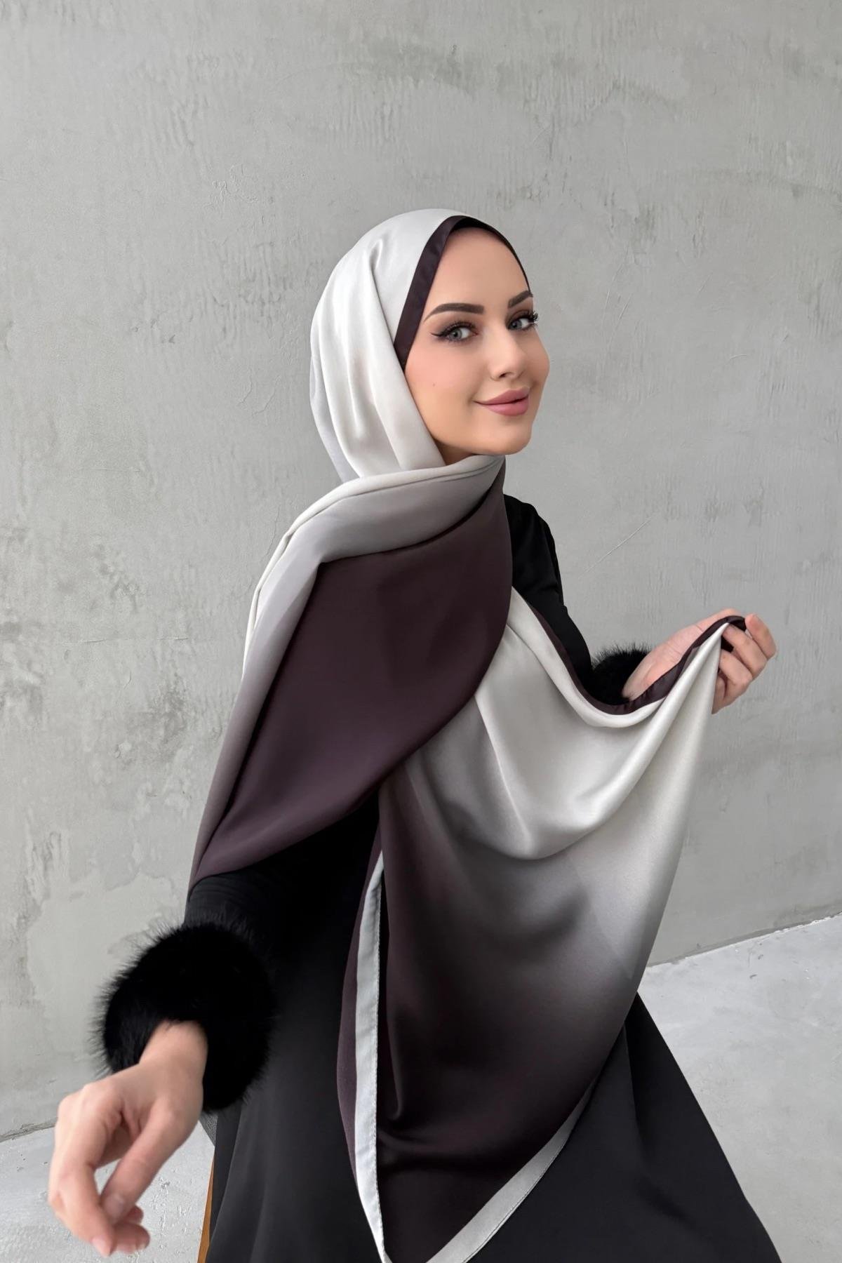 Acı Kahve Degrade Şal 