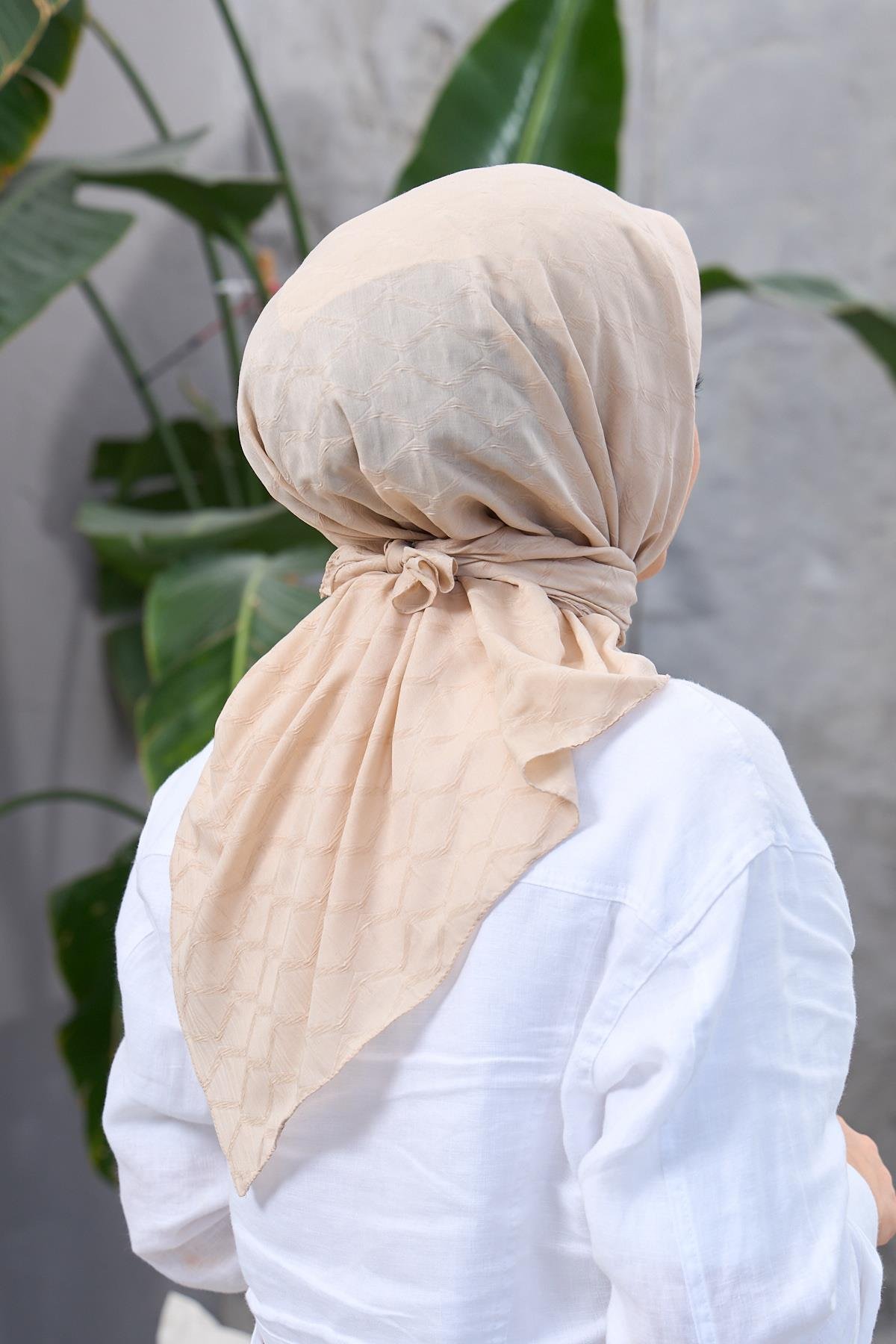 Açık Vizon Bambu Jakar Eşarp