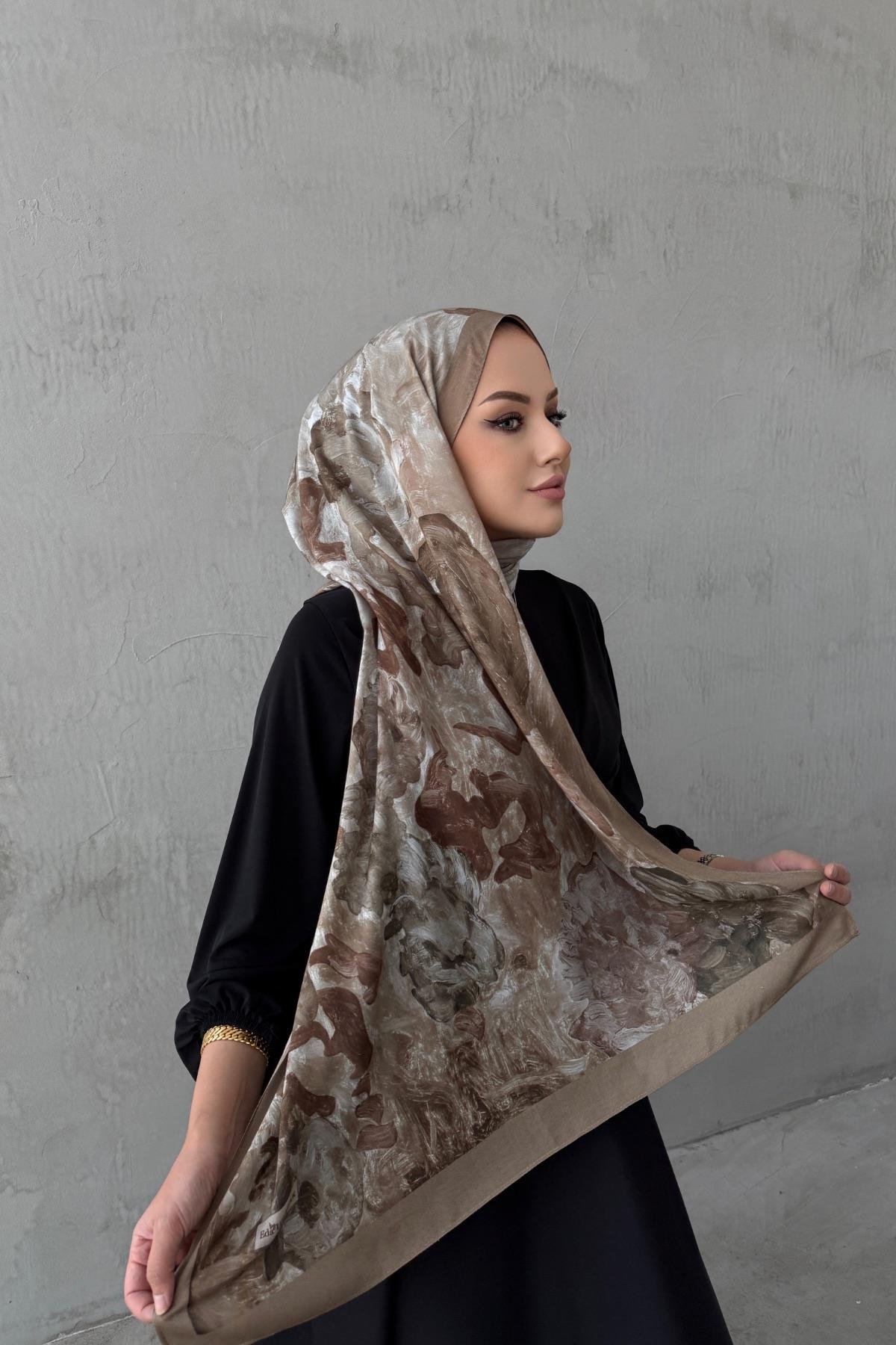 Açık Vizon Tual Koza %100 Pamuk Şal