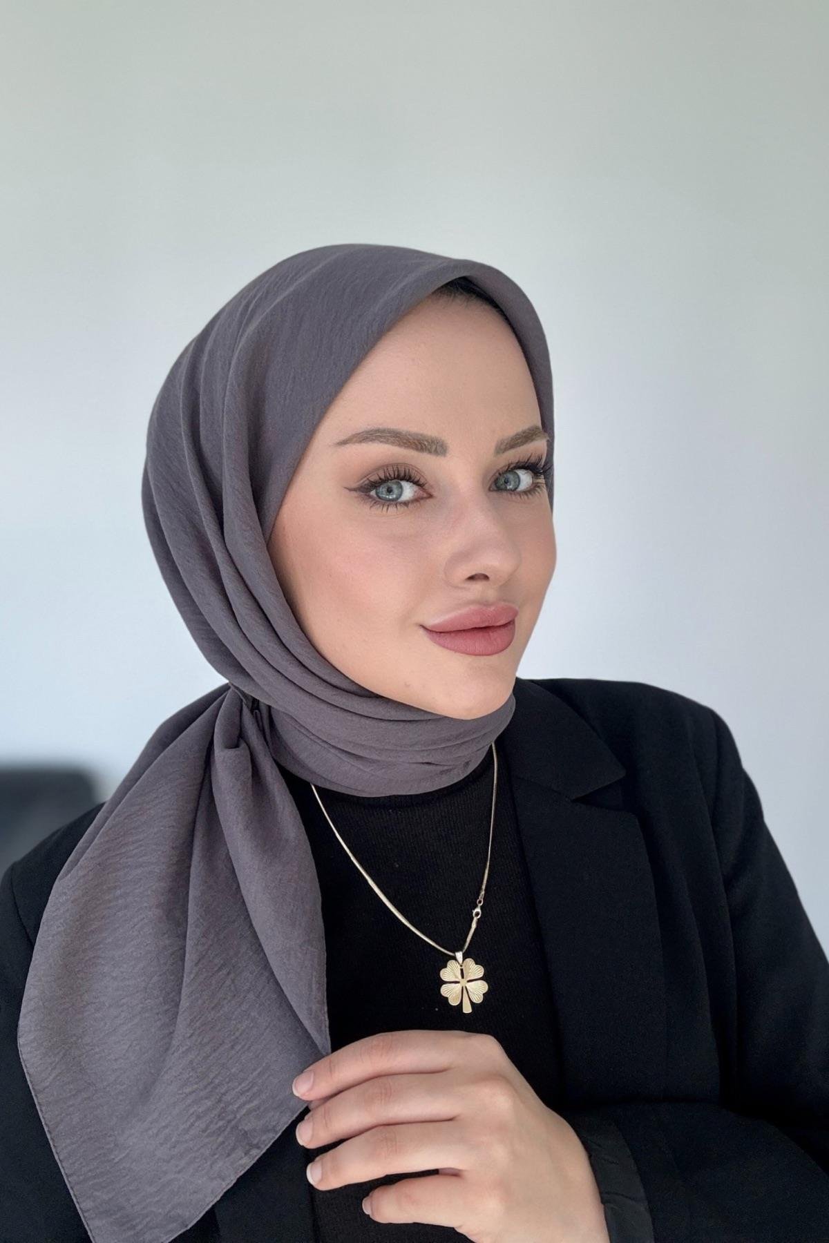 Antrasit Pamuk Caz Eşarp