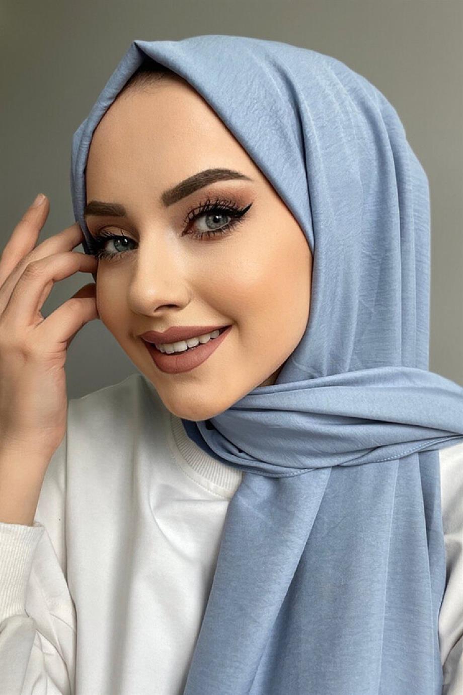 Bebe Mavi Pamuk Caz Şal