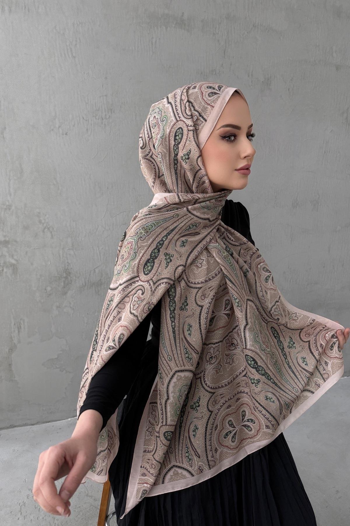Bej Sufra Modal İpek Şal