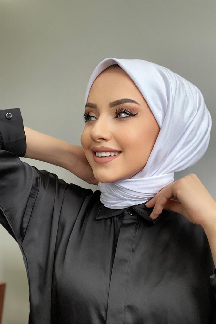 Beyaz Pamuk Caz Eşarp