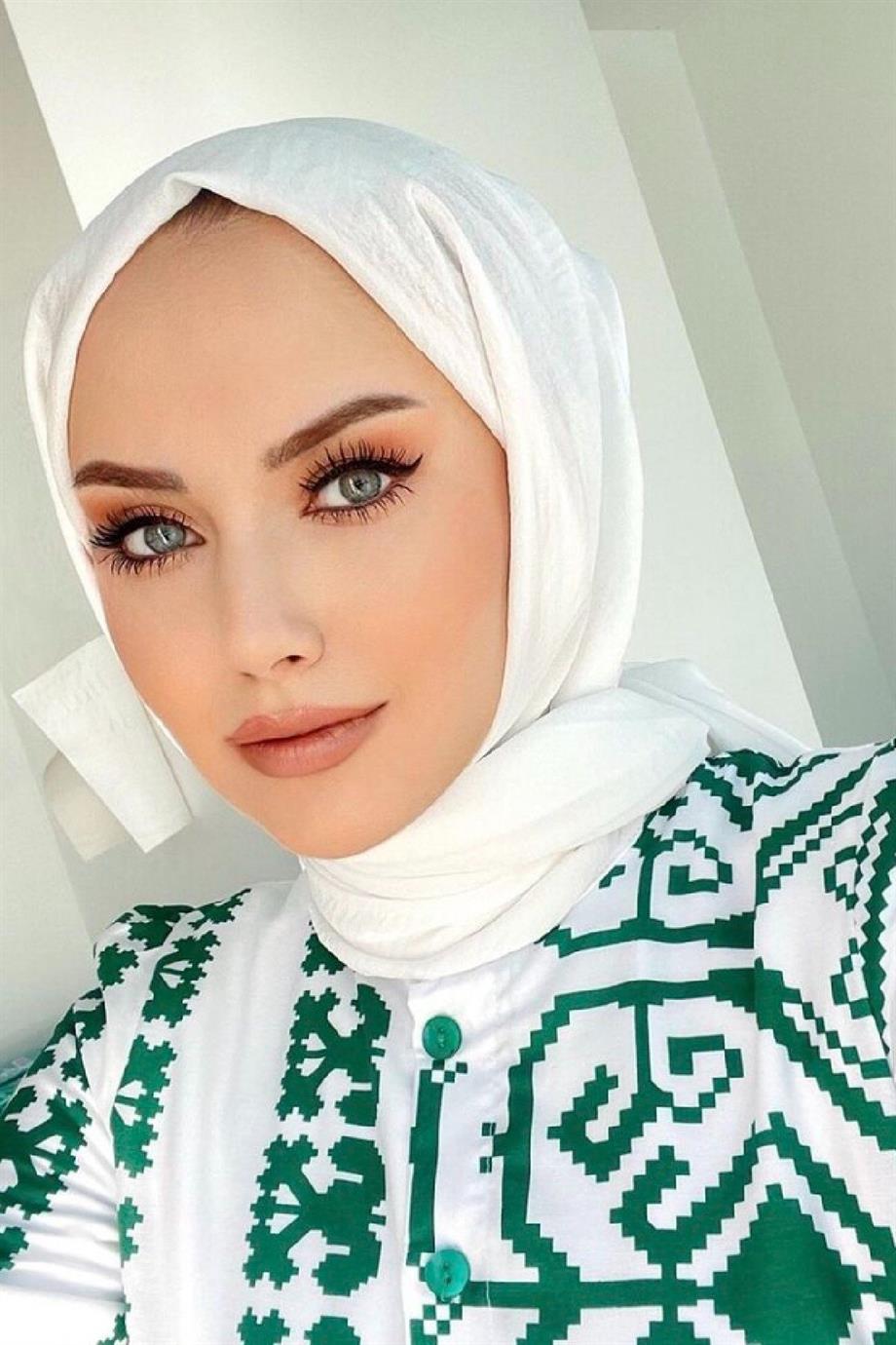 Beyaz Pamuk Caz Şal