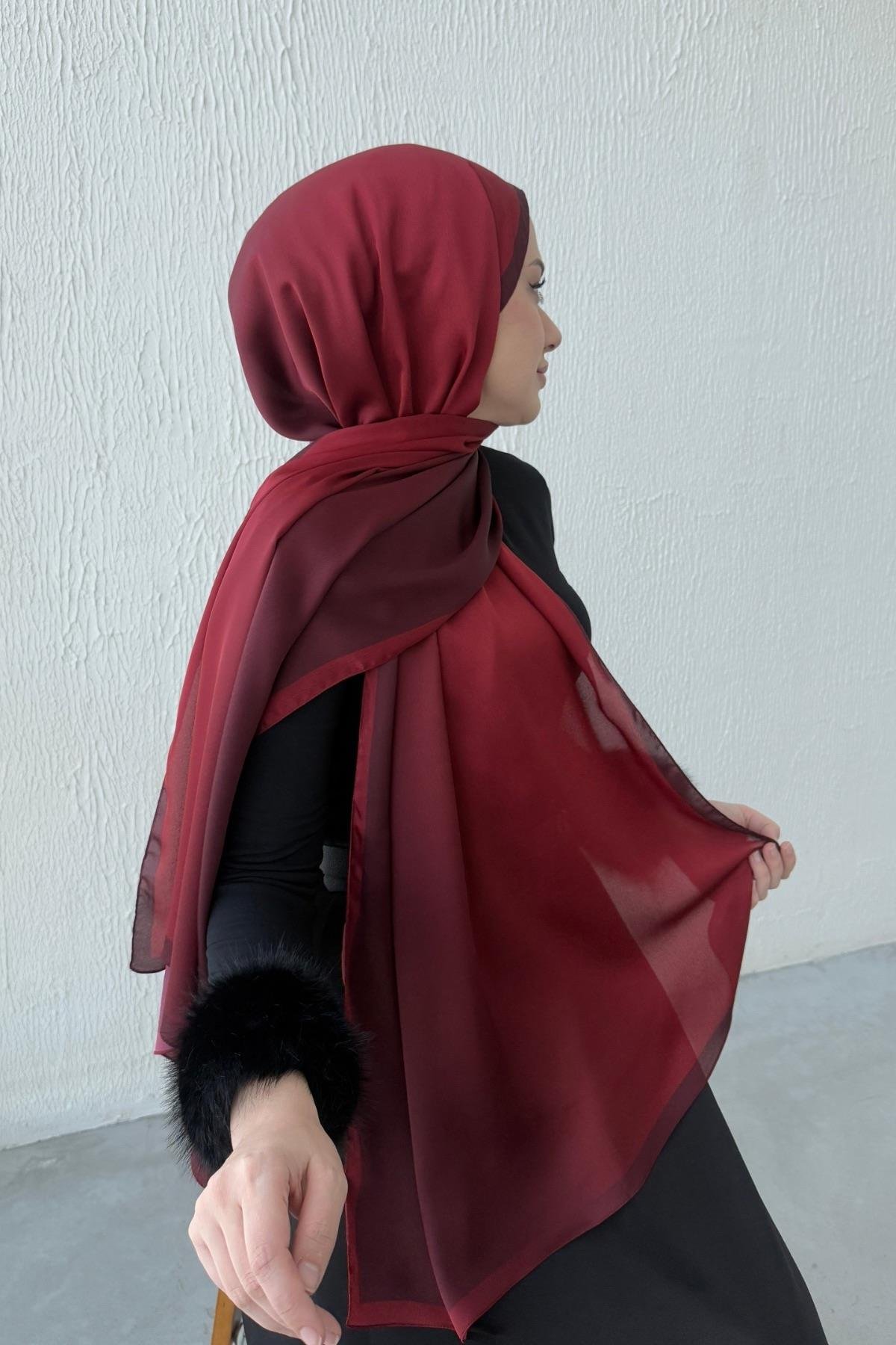 Bordo Degrade Şal 