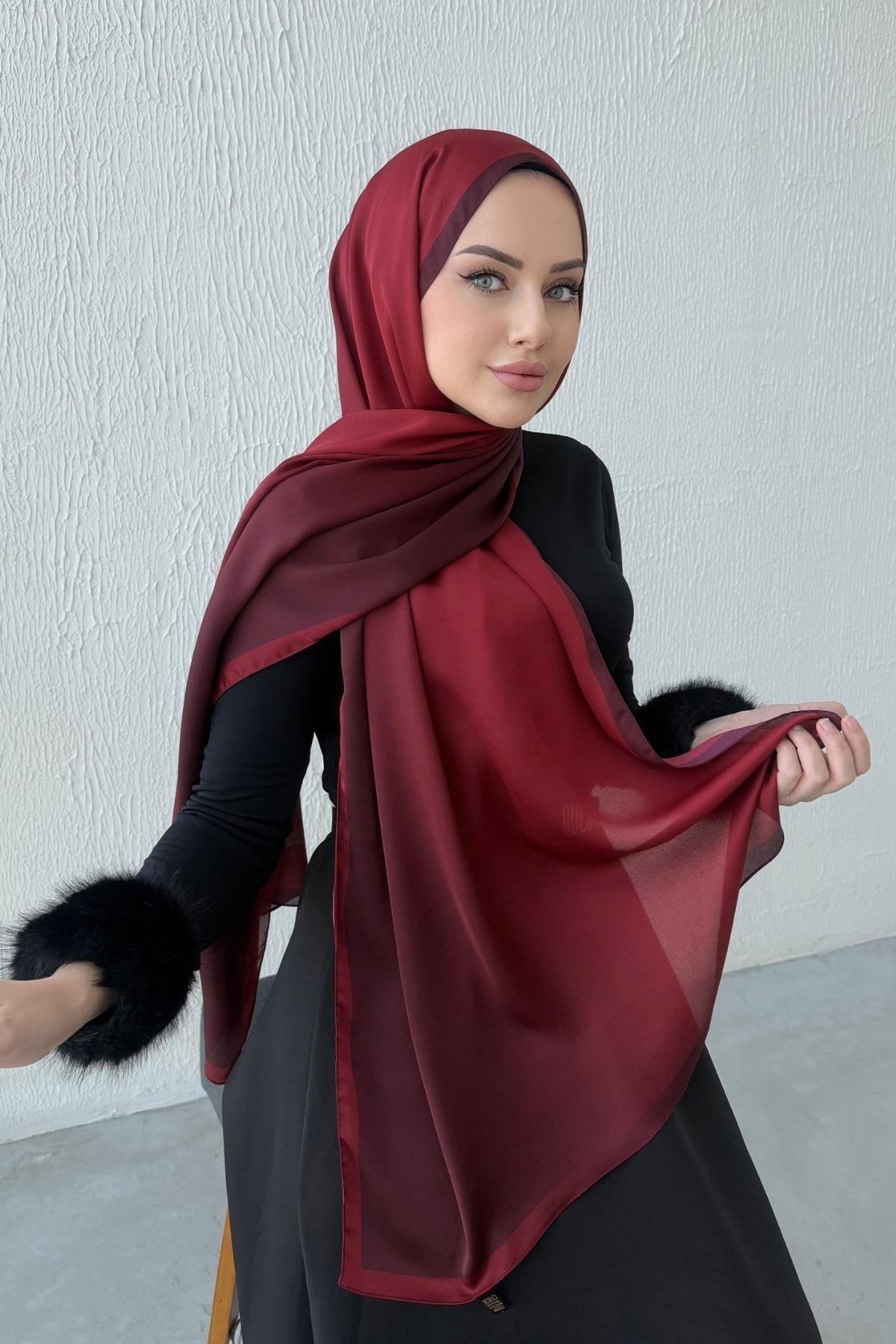 Bordo Degrade Şal 