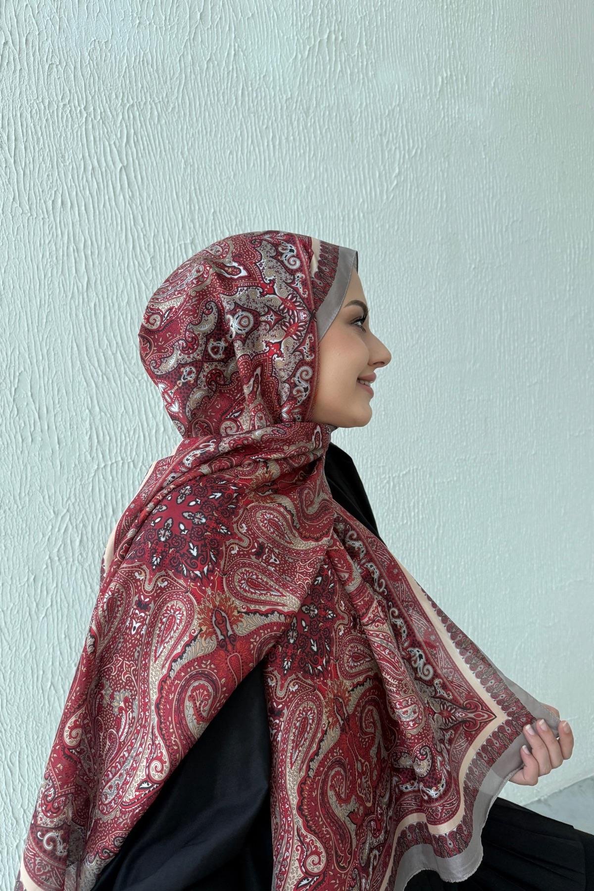 Bordo Etro Vual İpek Şal 