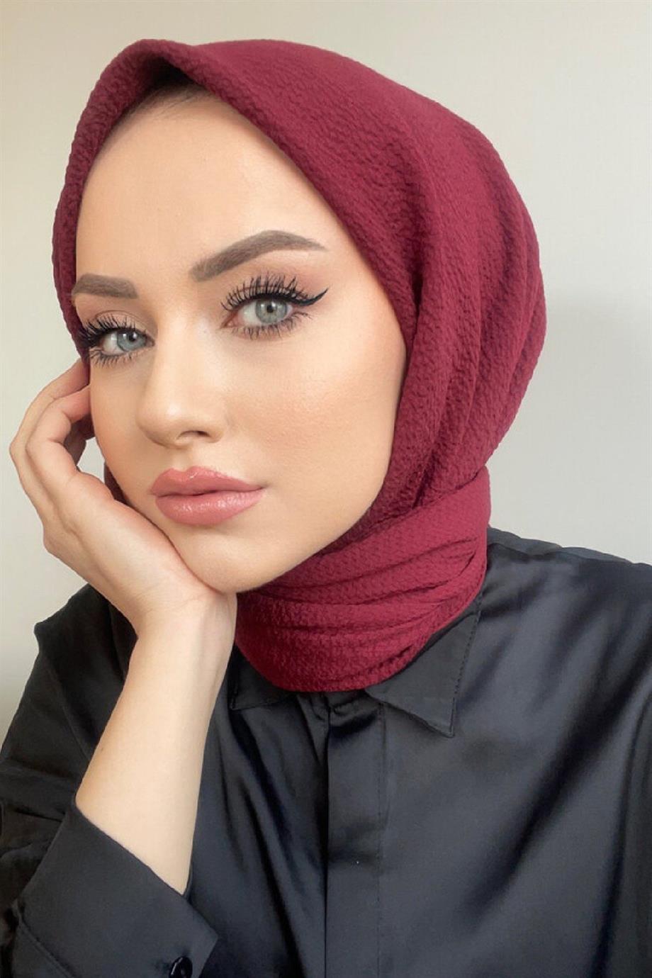 Bordo Naturel Eşarp 