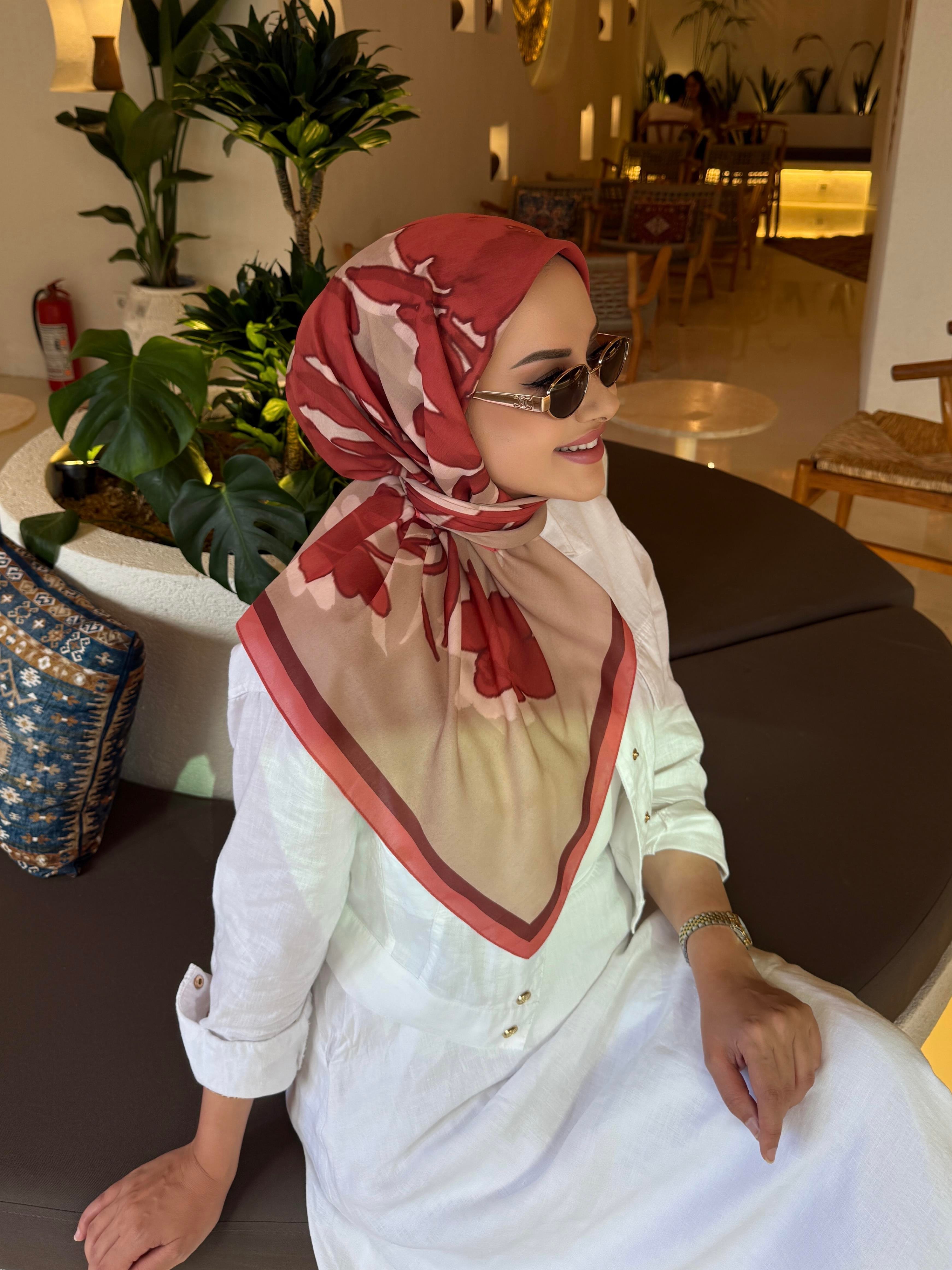 Bordo Rahven Modal İpek Eşarp