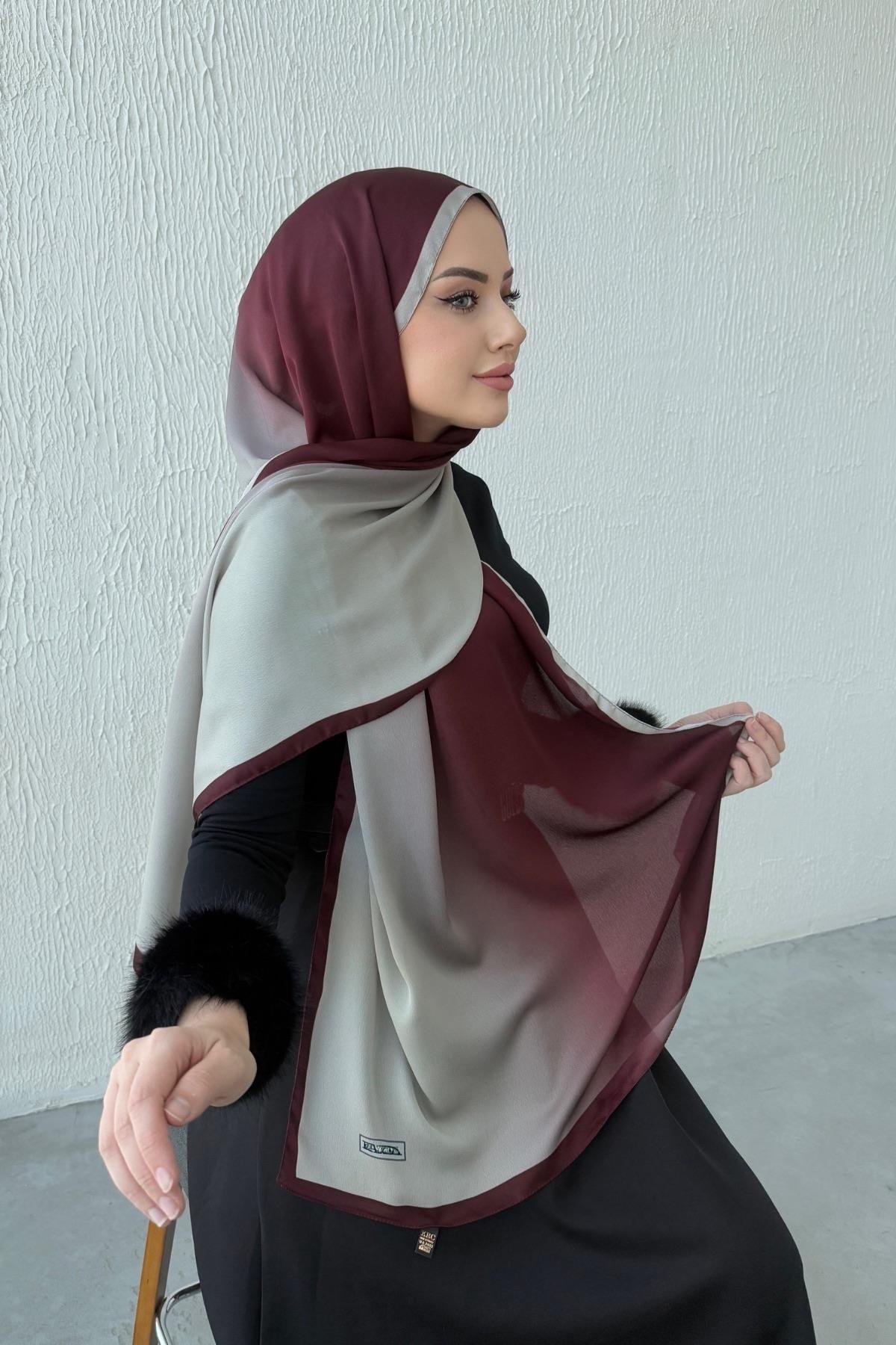 Bordo & Taş Degrade Şal 