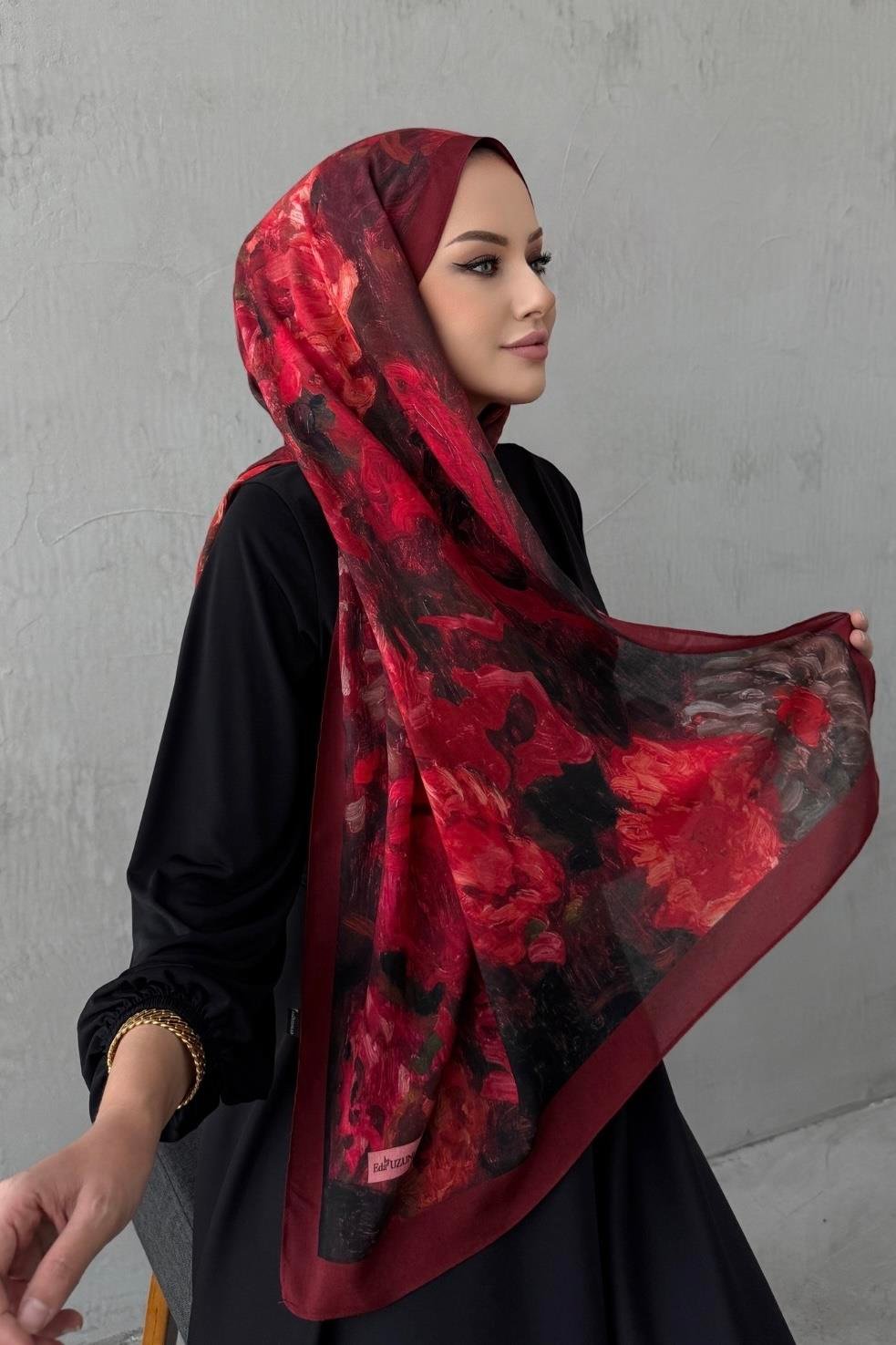 Bordo&Bordo Tual Koza %100 Pamuk Şal