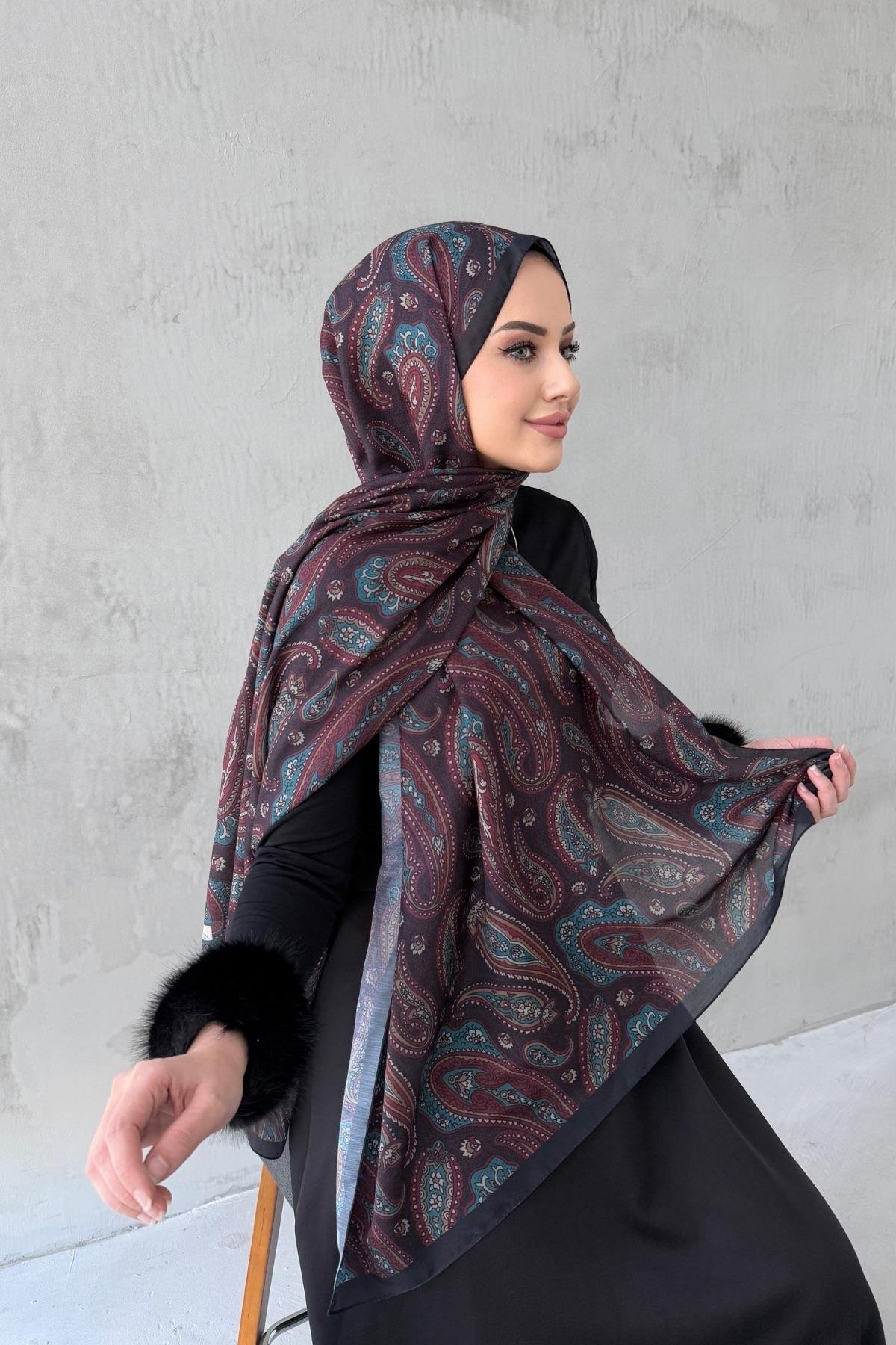 Bordo&Mavi Elvan Modal İpek Şal