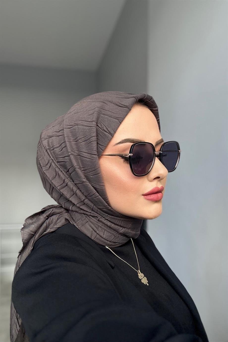 Dokulu Bambu Koyu Gri