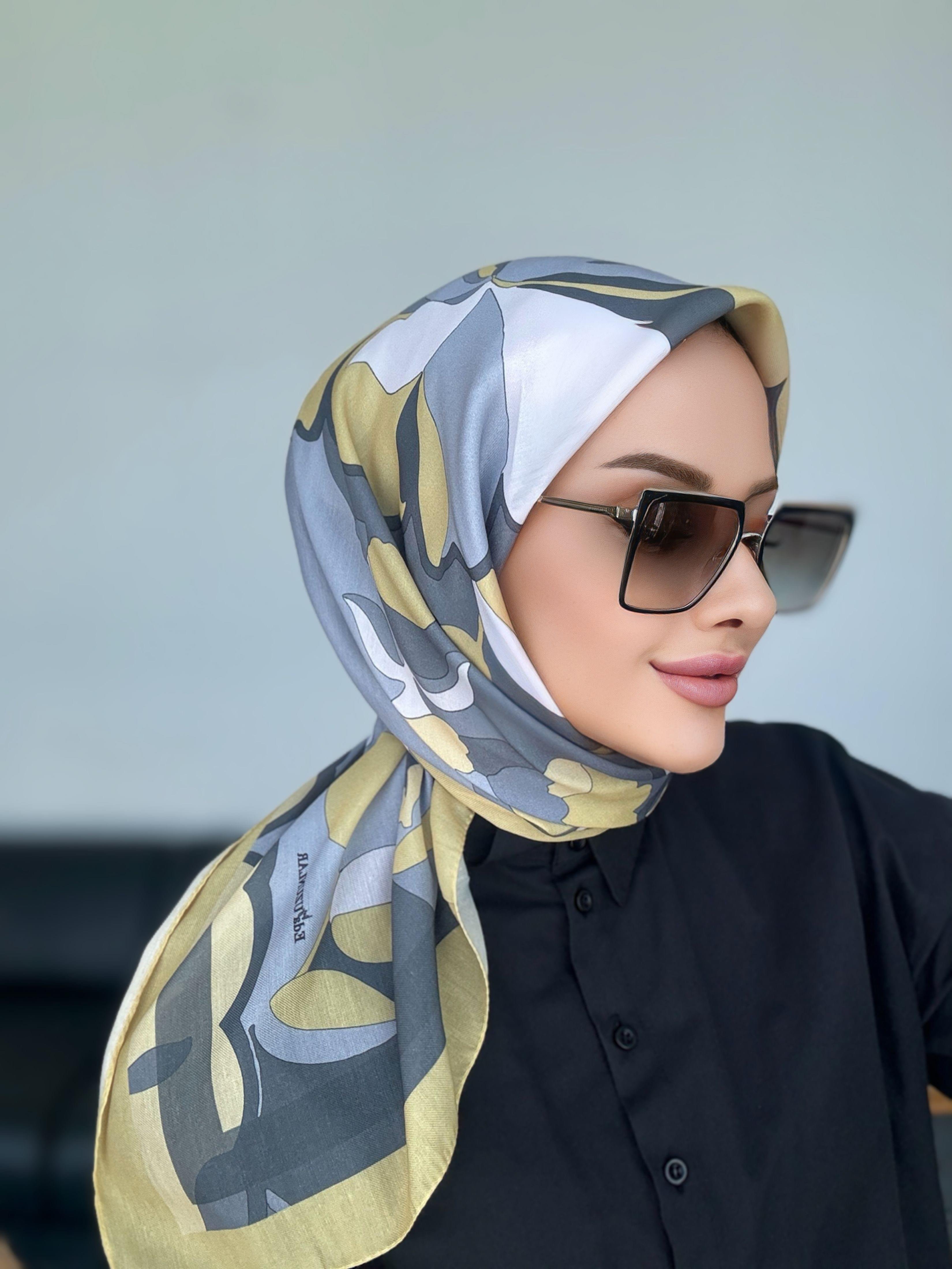 Eda Dijital Soft Eşarp Gri