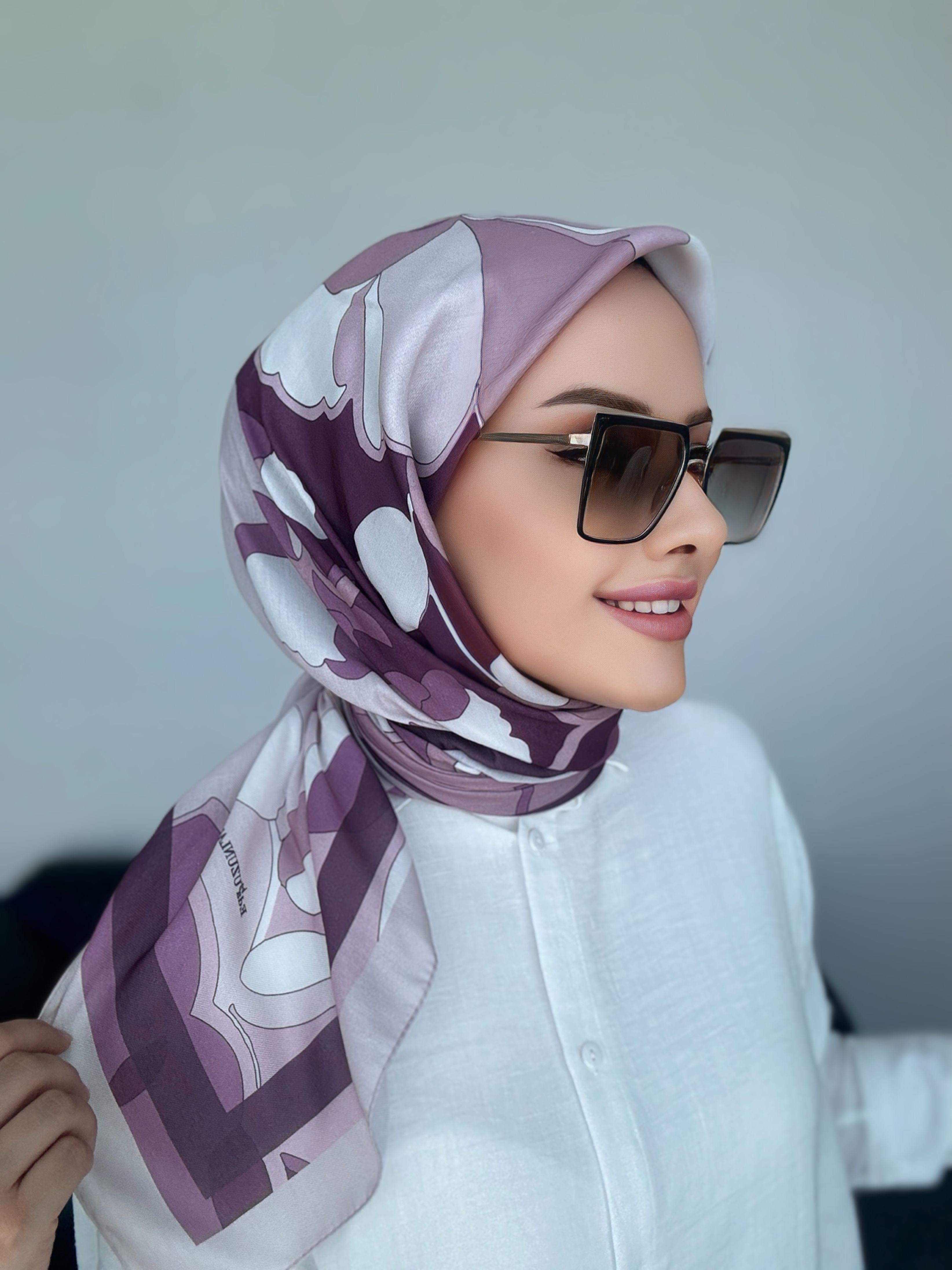 Eda Dijital Soft Eşarp Mor