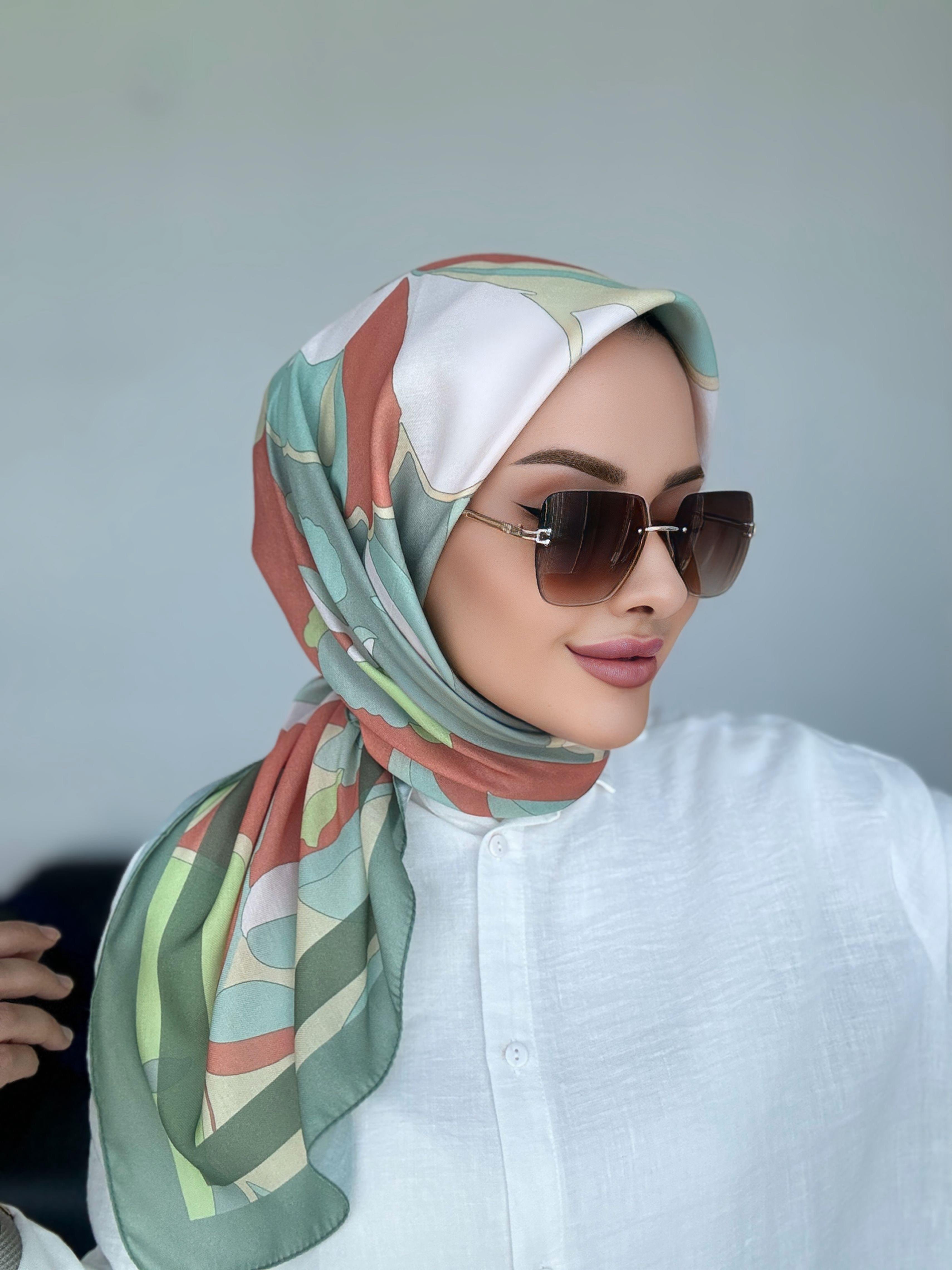 Eda Dijital Soft Eşarp Soft Yeşil