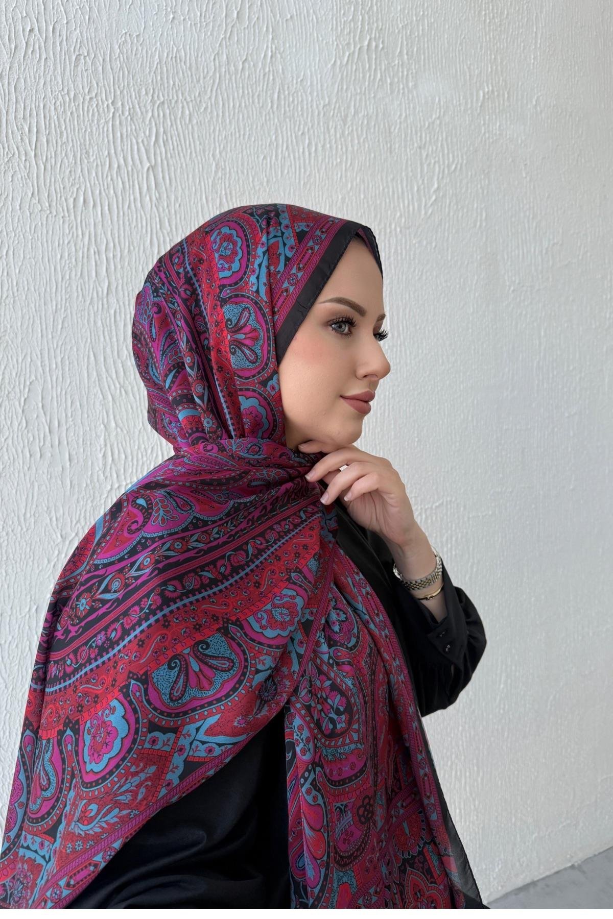 Fuşya Etro Otantik Hint İpeği Şal