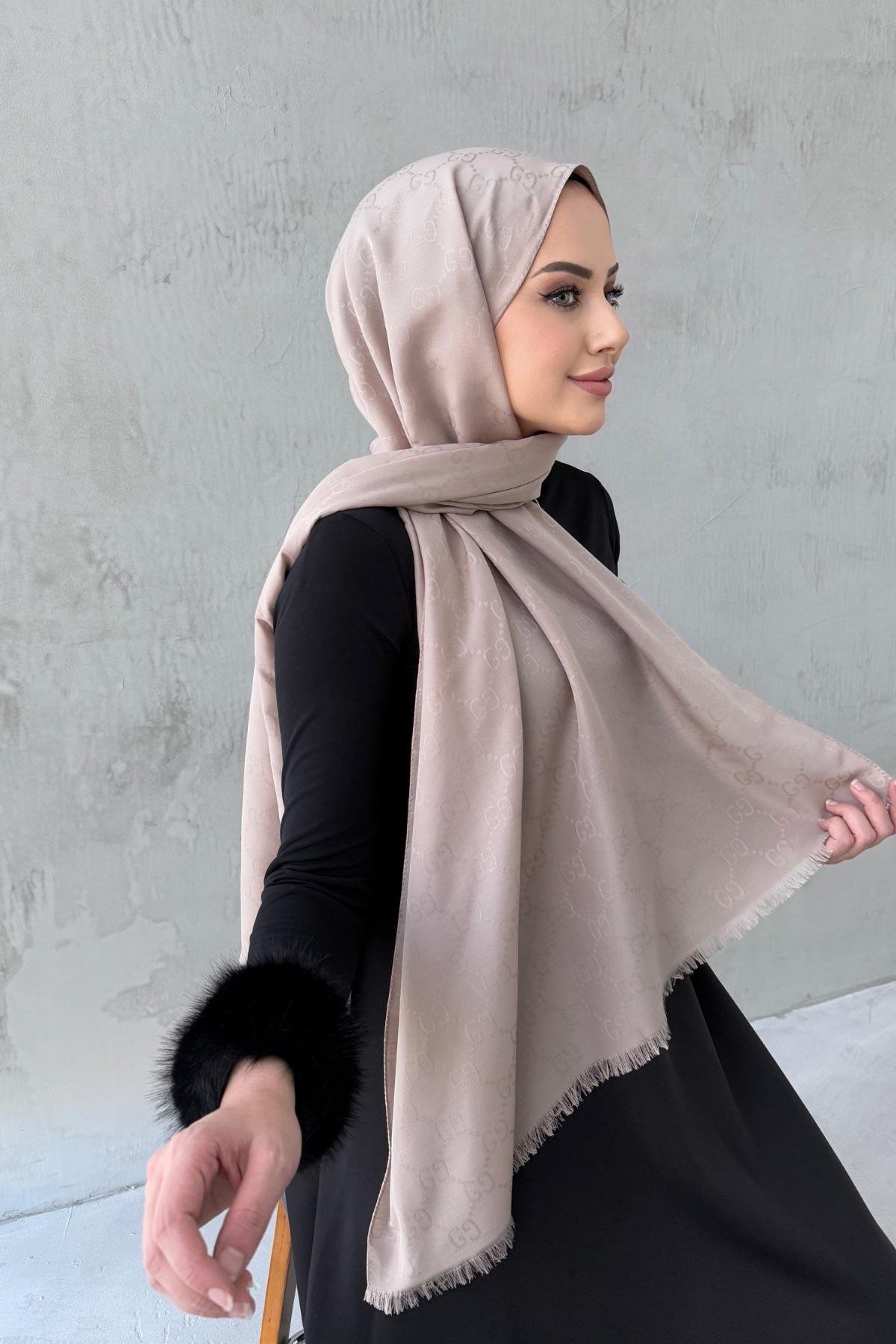 G Desen Şal Sütlü Kahve