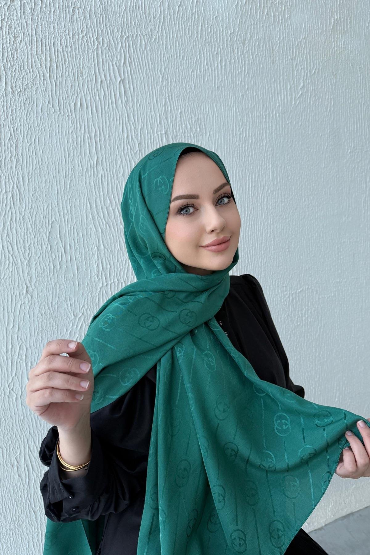 G İpeksi Jakar Şal Zümrüt