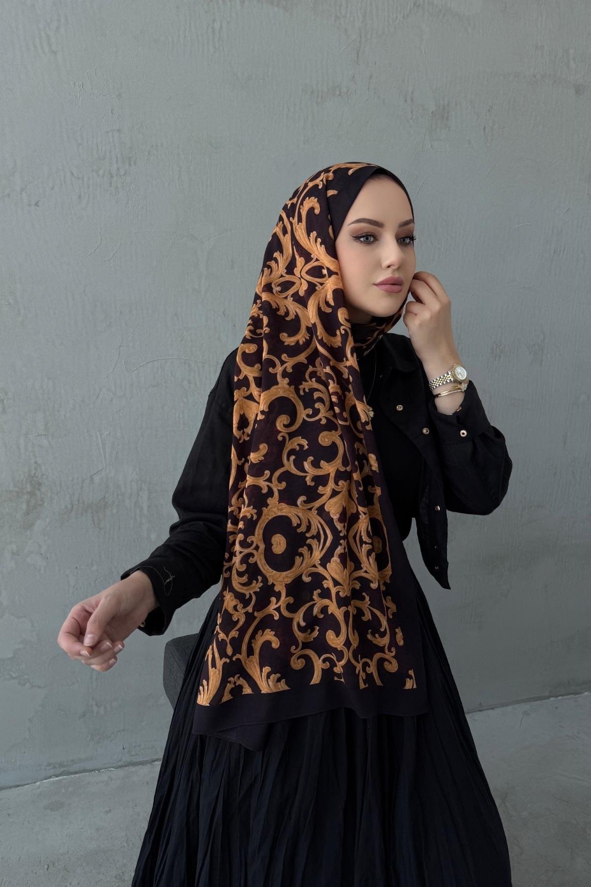 Gold İtalyan Varak Koza %100 Pamuk Şal