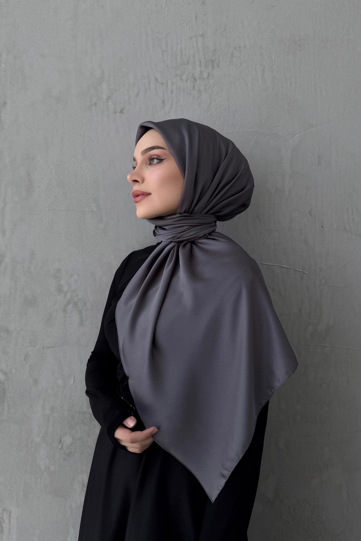 Gray Arla Sanded Silk ShawlScarf