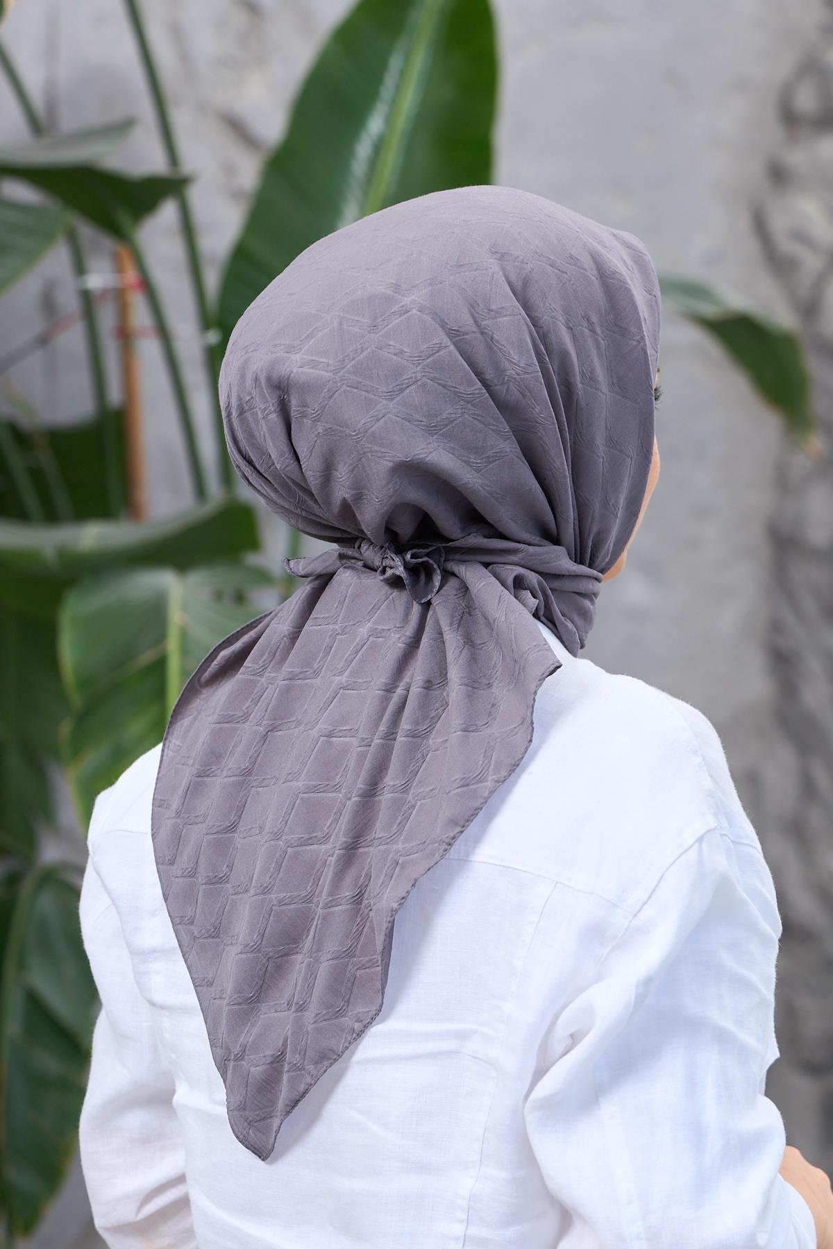 Gri Bambu Jakar Eşarp