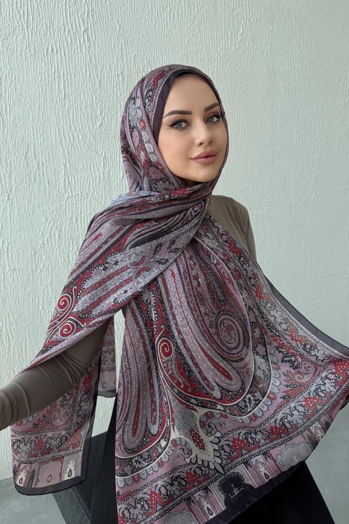 Gül Kurusu Berfin Otantik Hint İpeği Şal