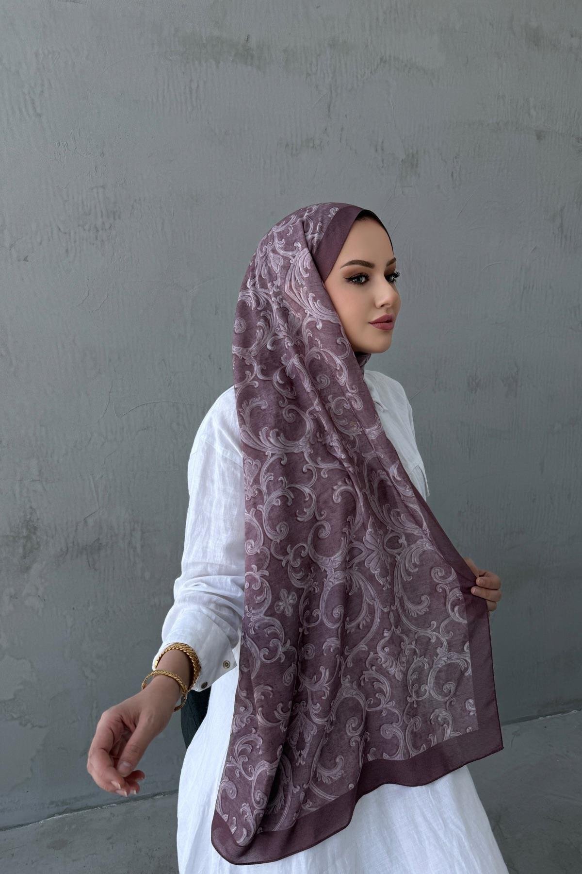 Gül Kurusu İtalyan Varak Koza %100 Pamuk Şal