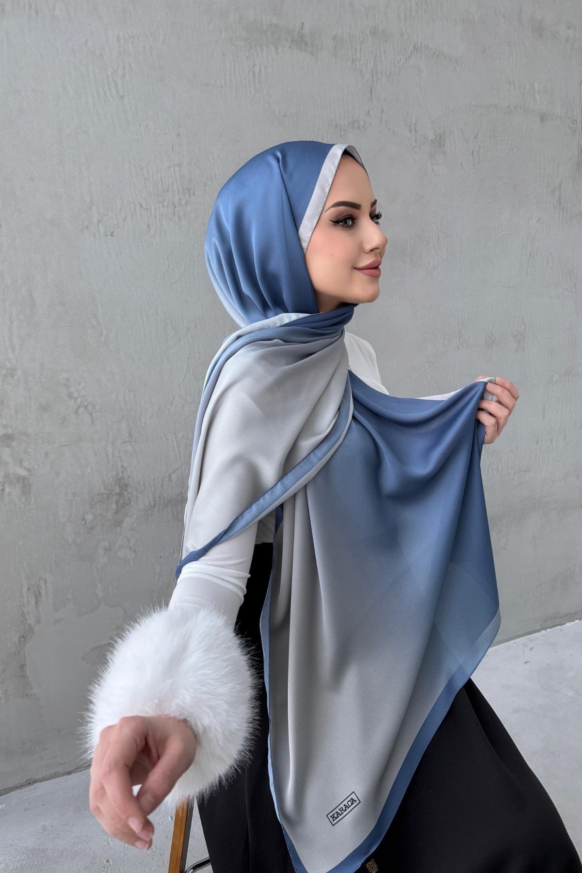 İndigo Degrade Şal 