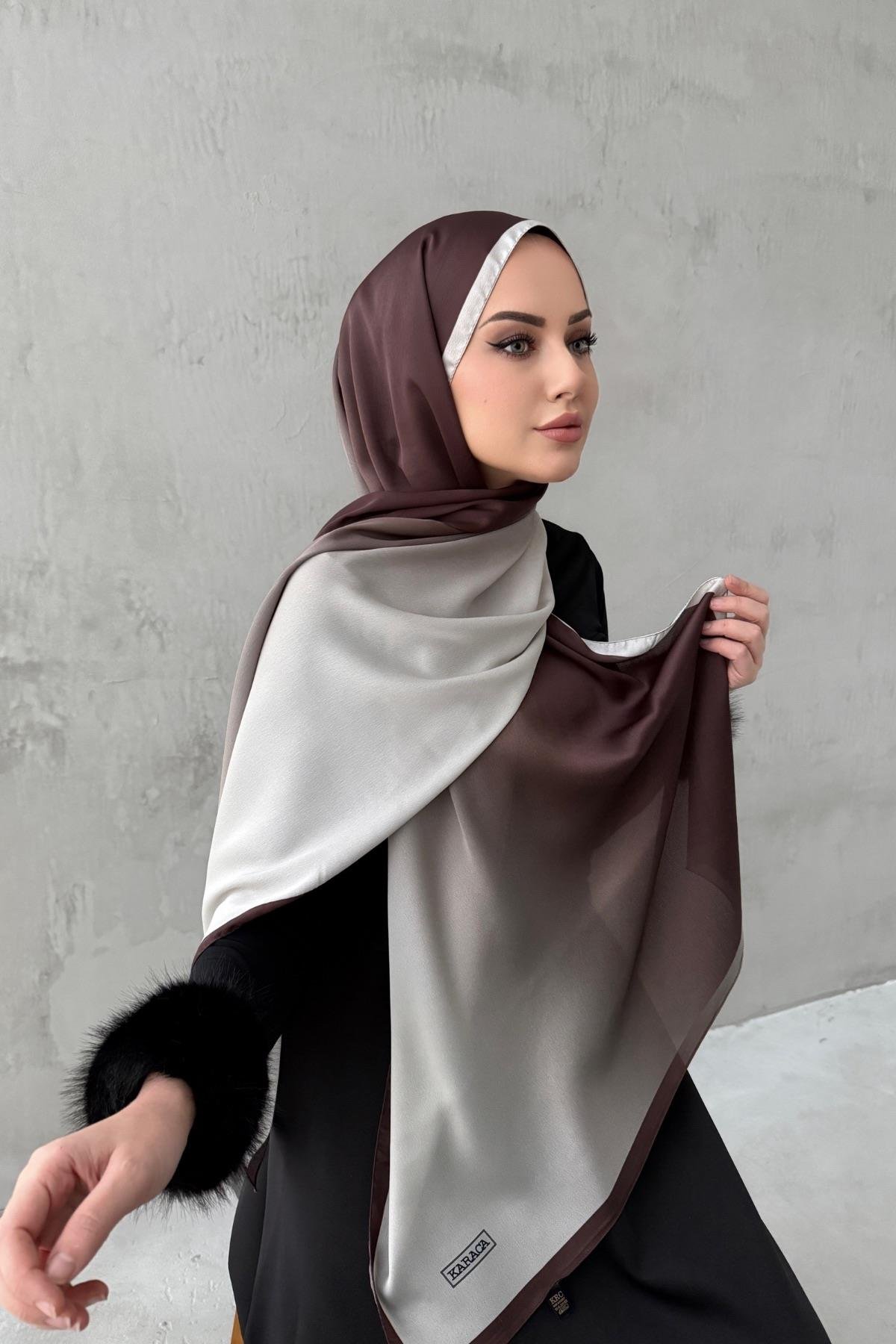 Kahverengi Degrade Şal 