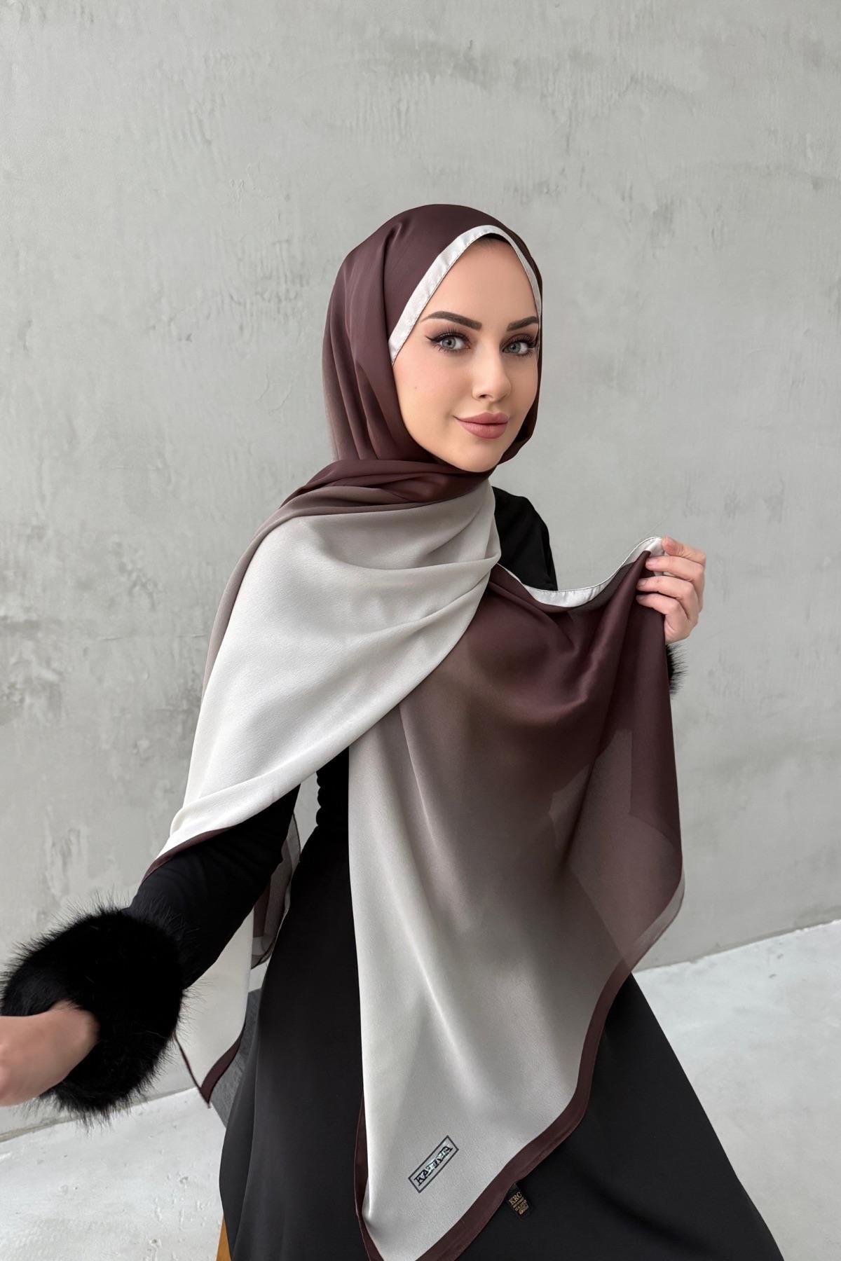 Kahverengi Degrade Şal 