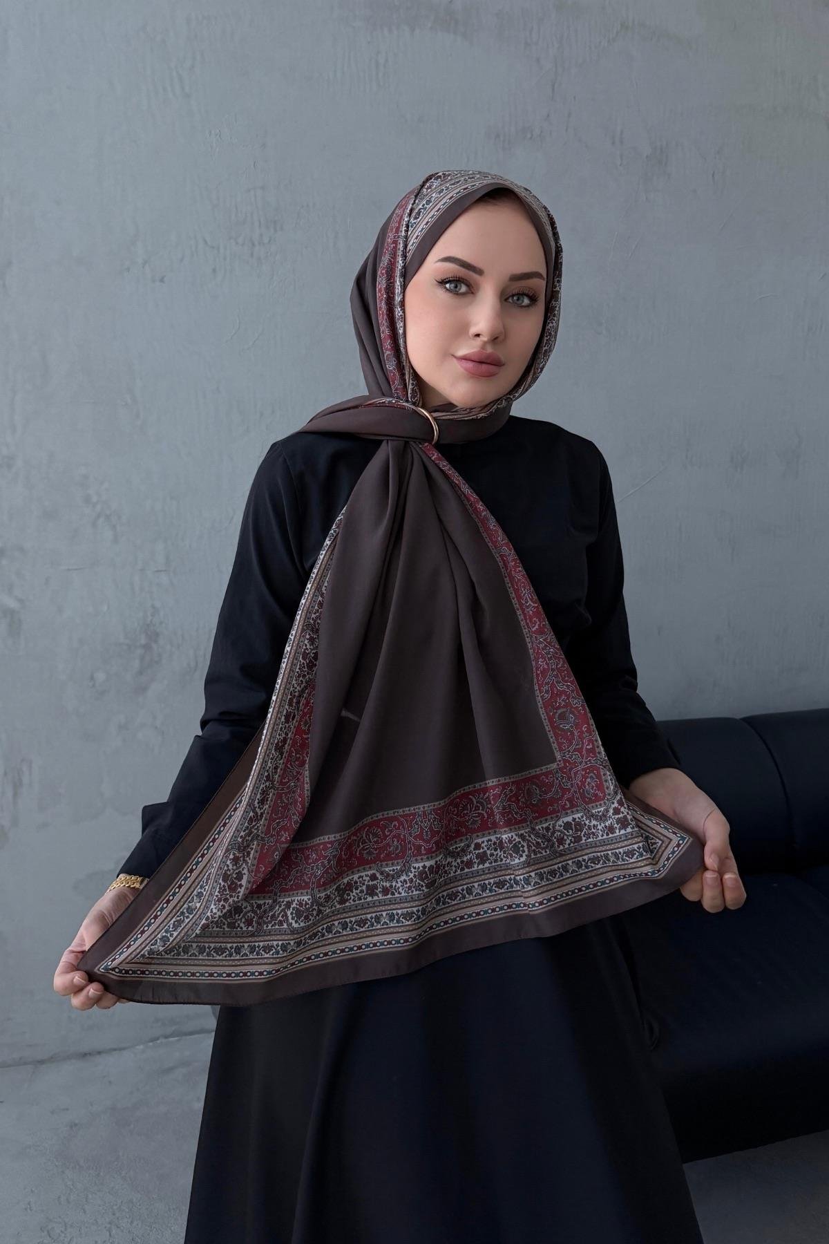 Kahverengi Feira Modal İpek Şal