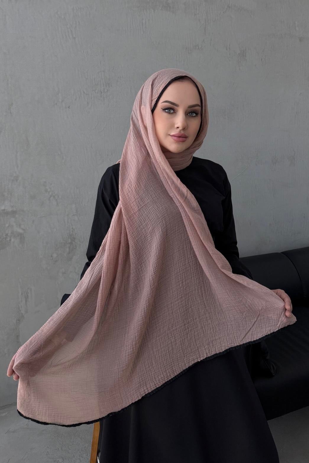 Karamel Müslin Biyeli Şal 