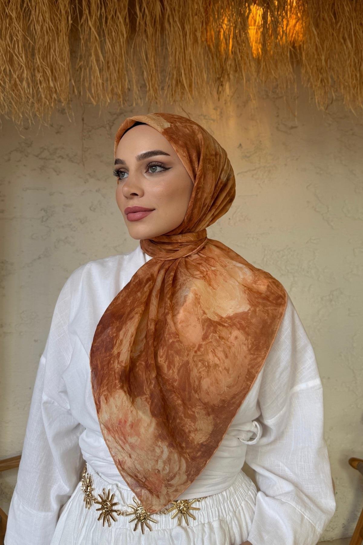 Kiremit Tencel Eşarp