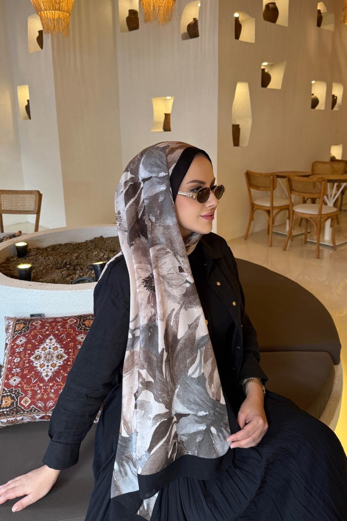 Koza %100 Pamuk Şal Siyah