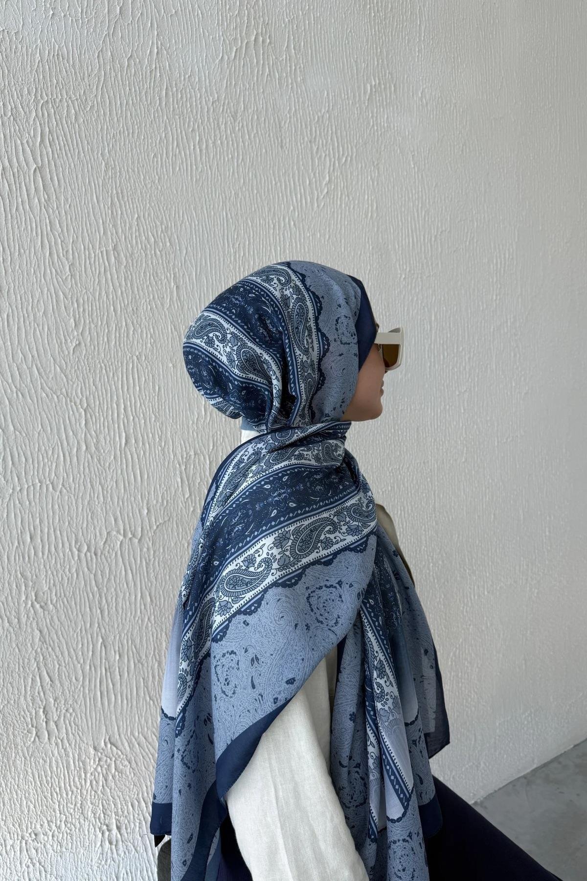 Lacivert Etro Soft Şal