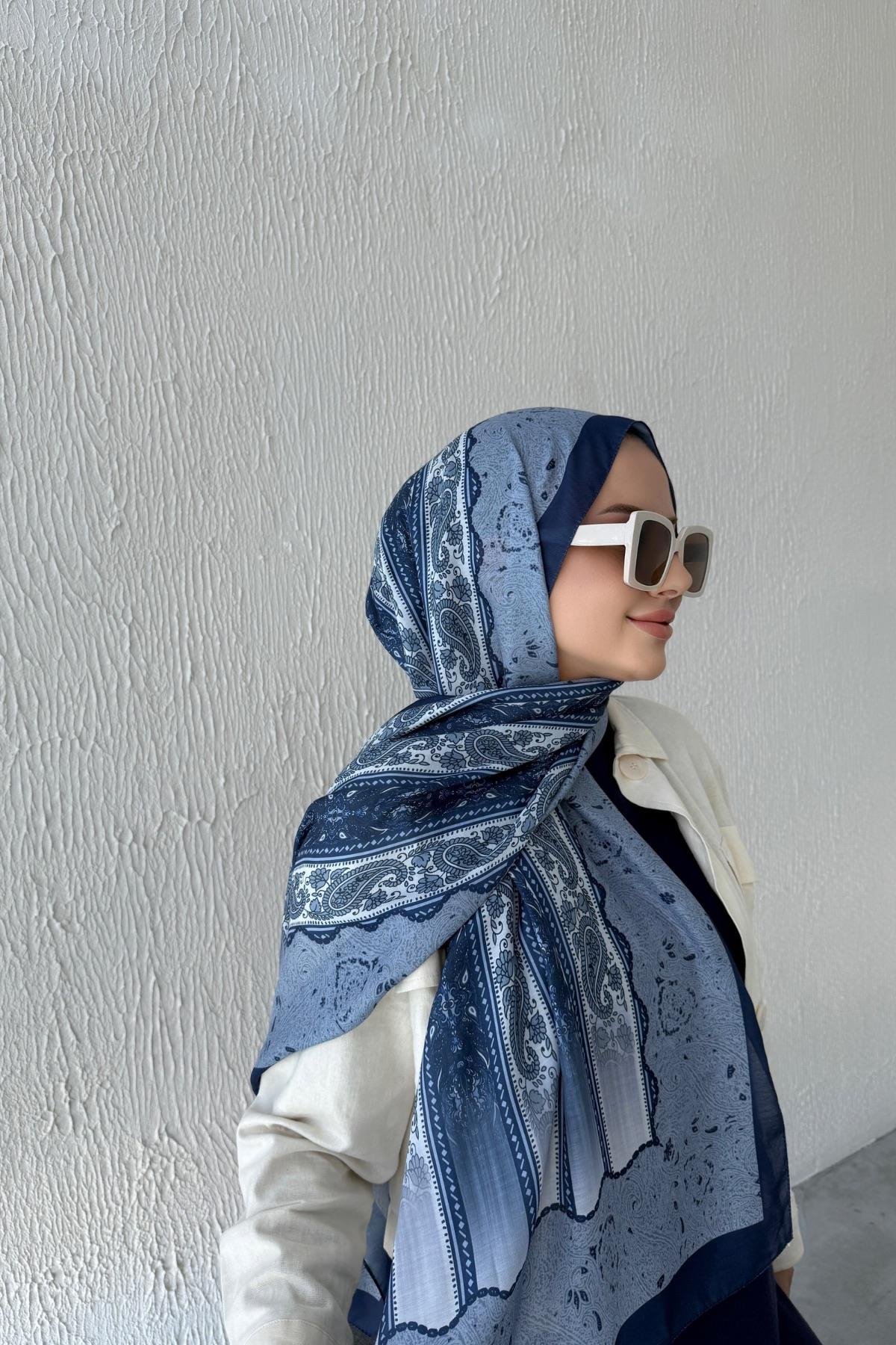 Lacivert Etro Soft Şal