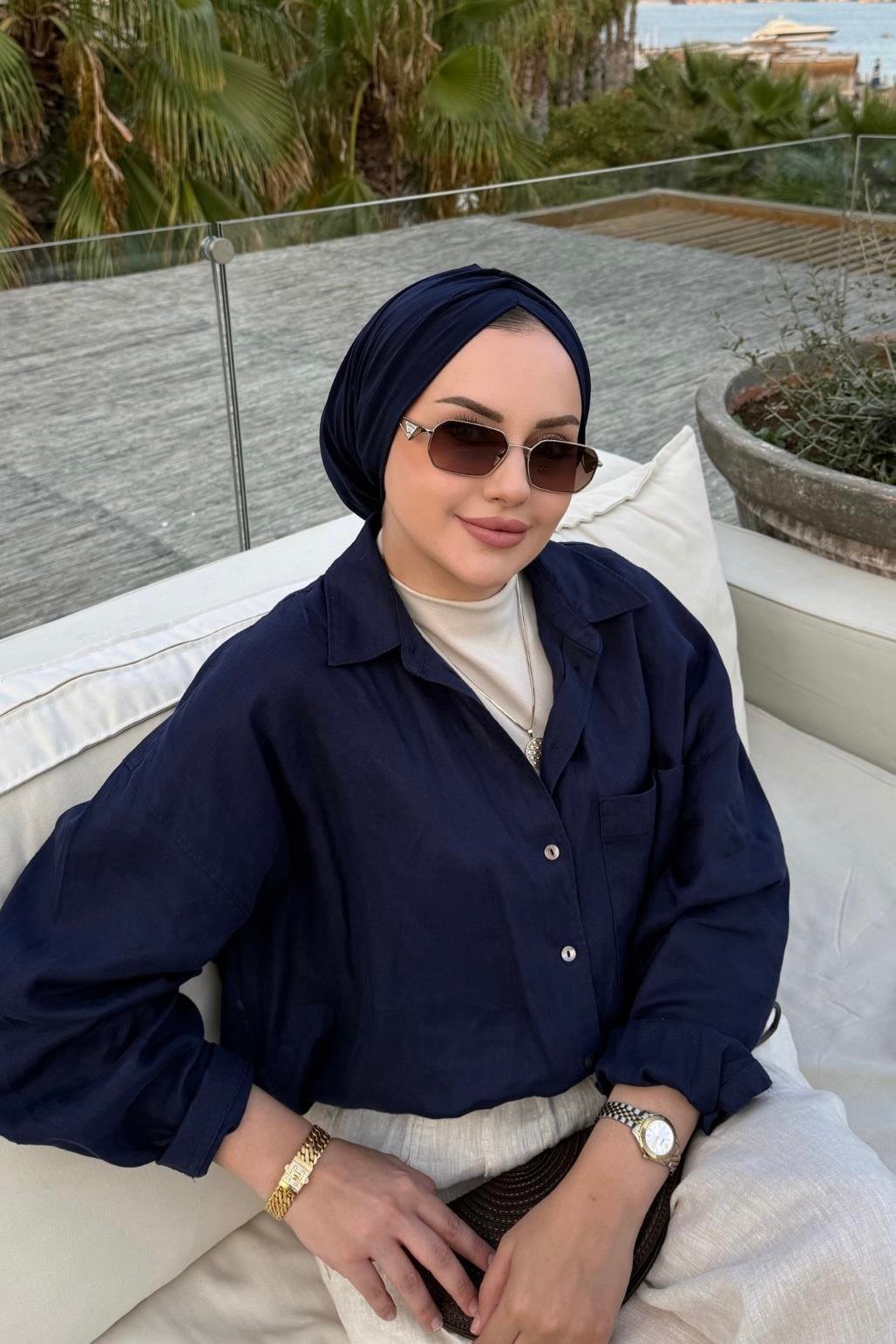 Lacivert Tasarım  Bone 