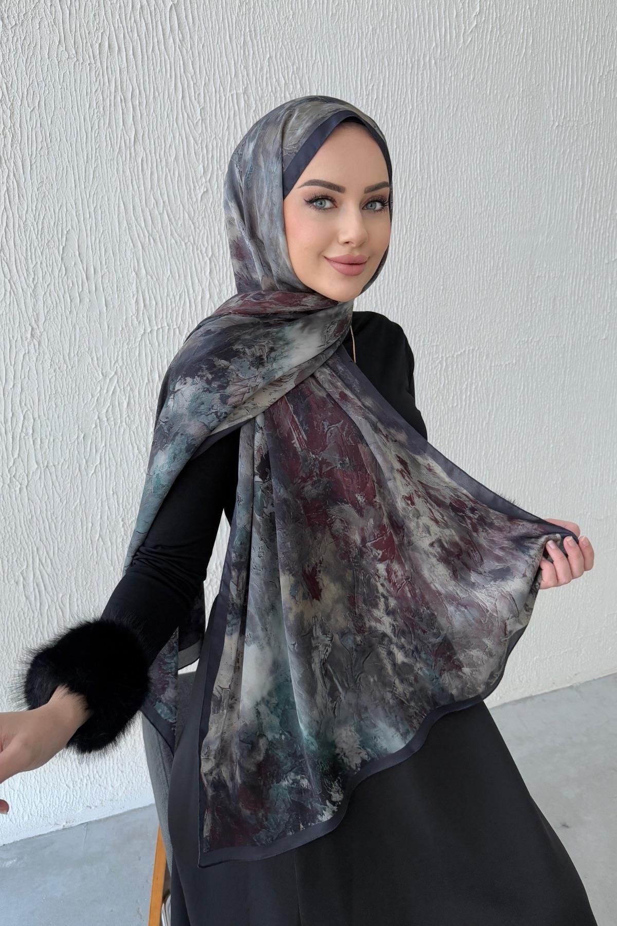 Larina Kumlu İpek Şal 