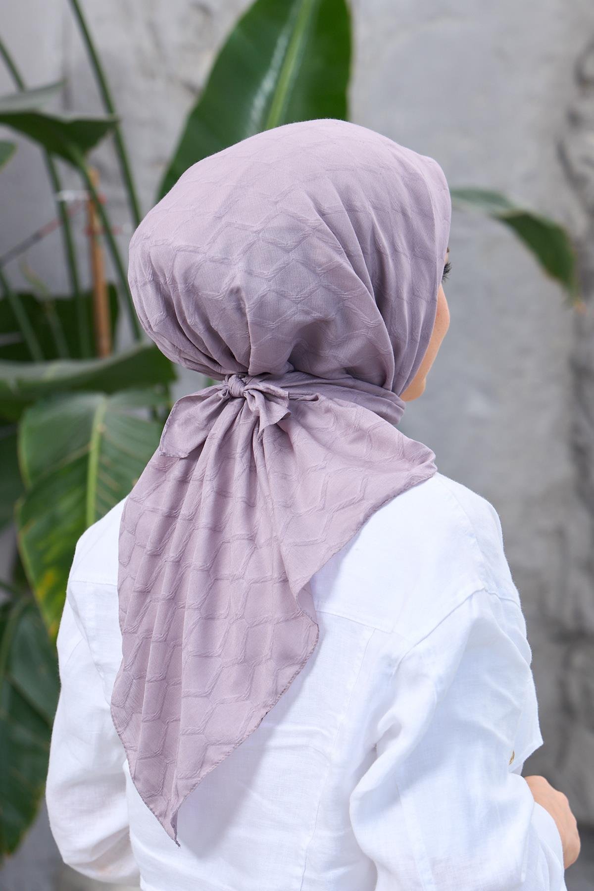 Lila Bambu Jakar Eşarp