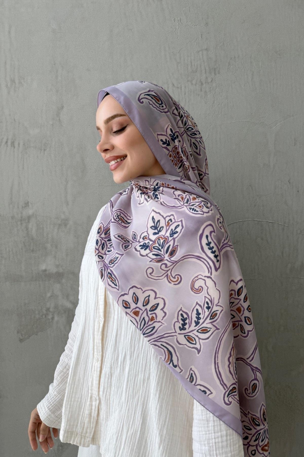 Lila Gardenia Modal İpek Şal