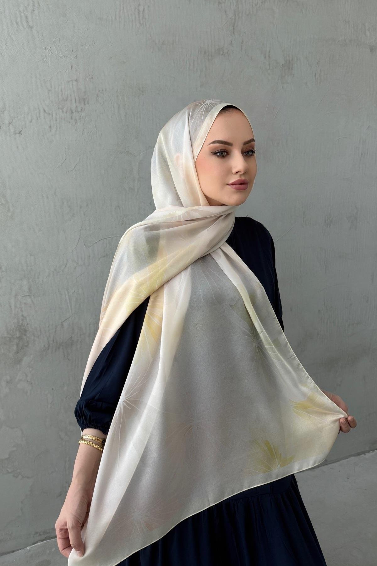 Lime Otantik Hint İpeği Şal 1