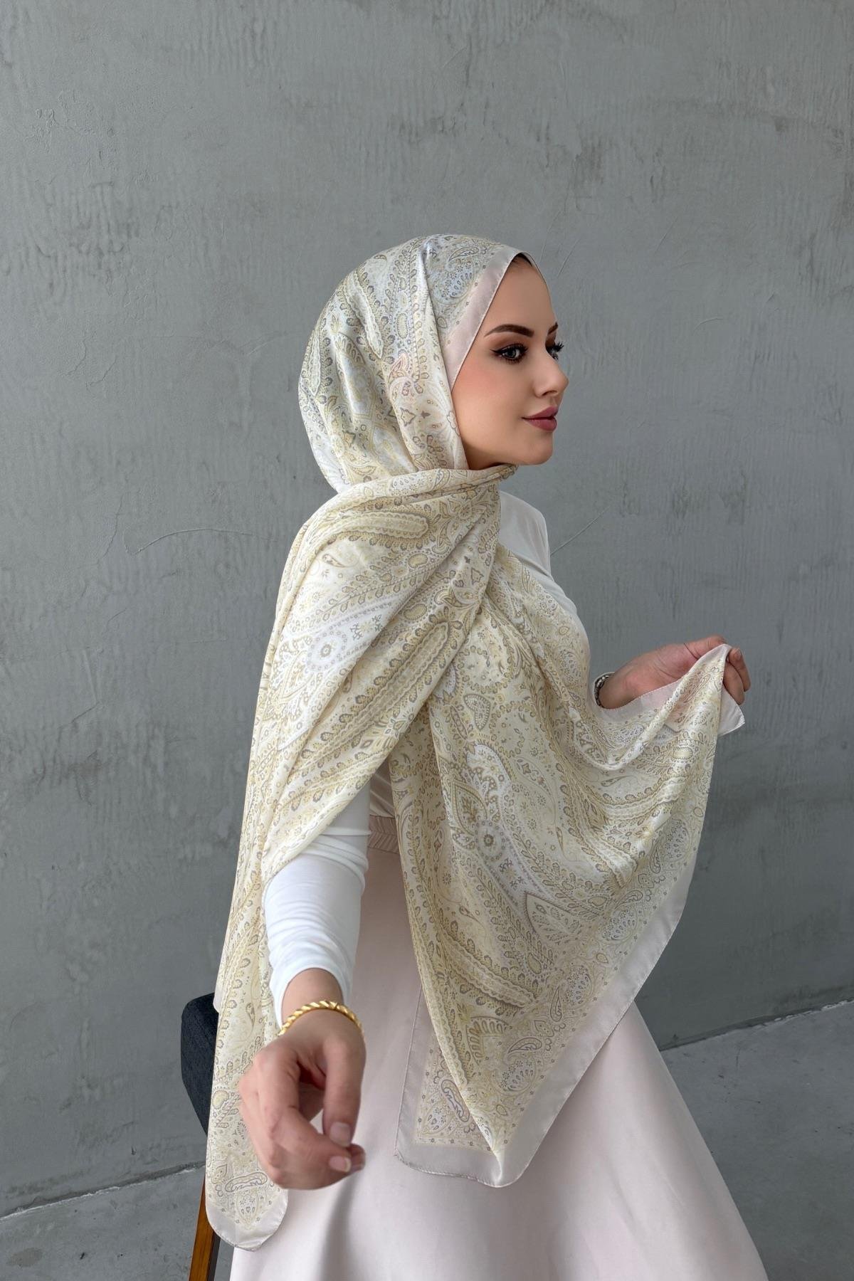 Lime Otantik Hint İpeği Şal 10