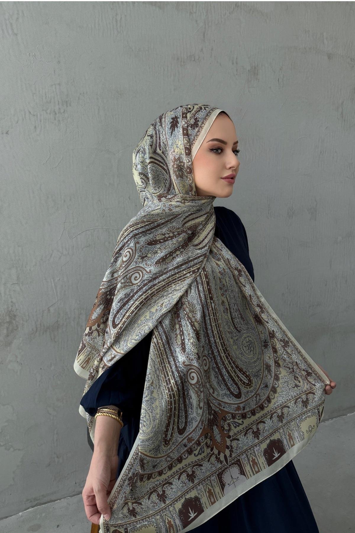 Lime Otantik Hint İpeği Şal 6