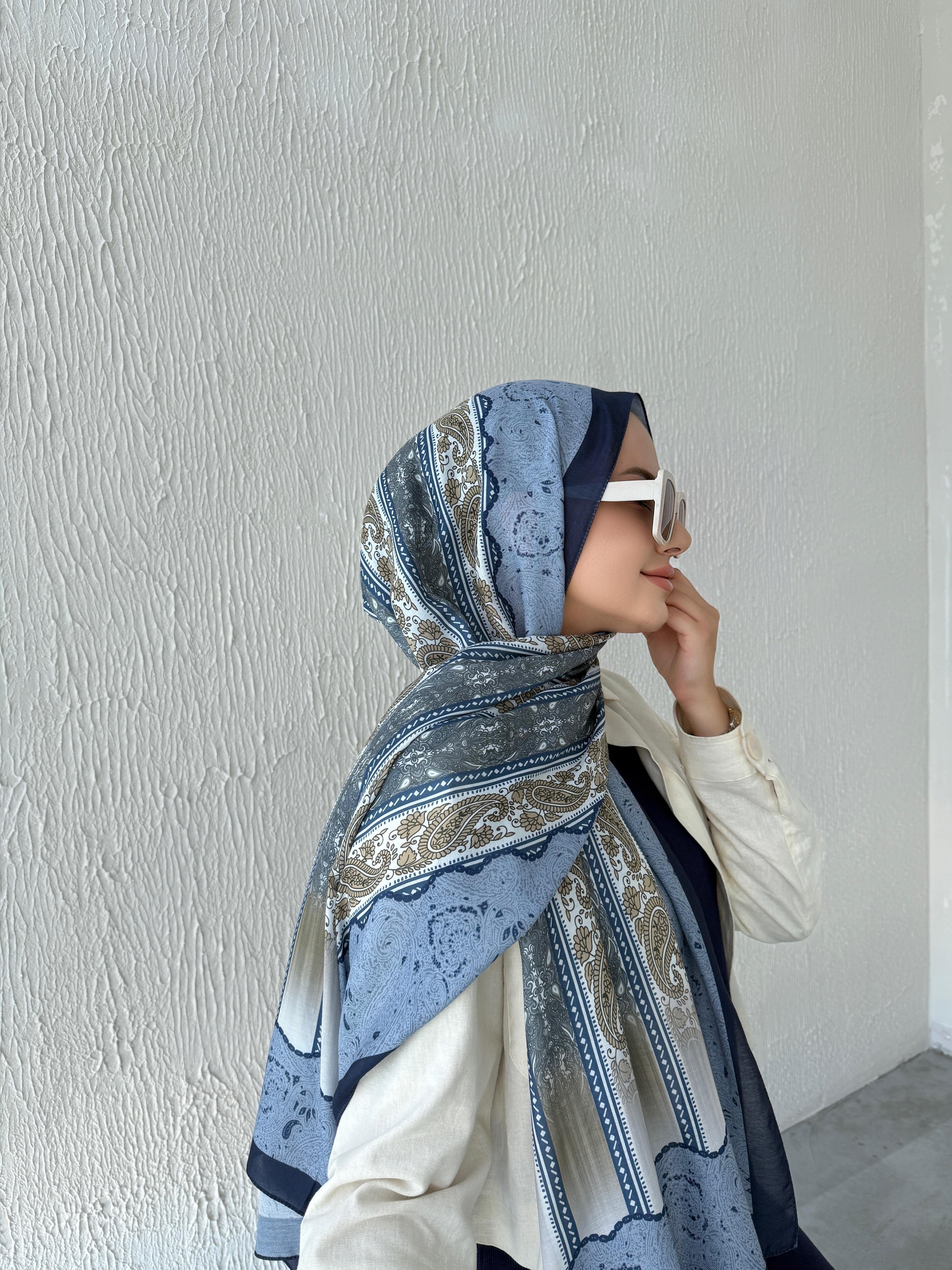 Mavi & Gold Etro Soft Şal